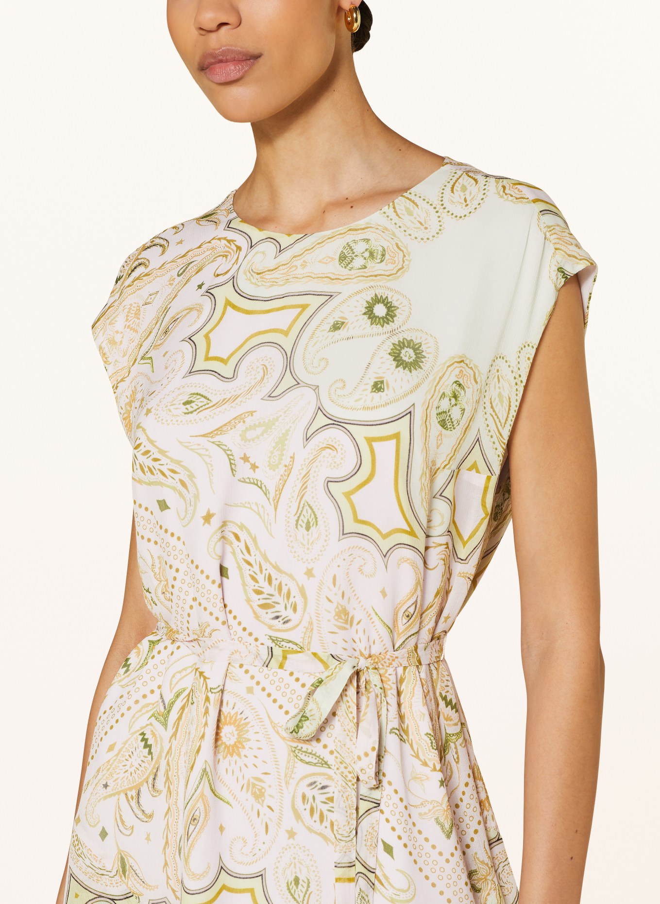 ALLSAINTS Dress AUDRINA AVALON, Color: WHITE/ LIGHT GREEN (Image 4)