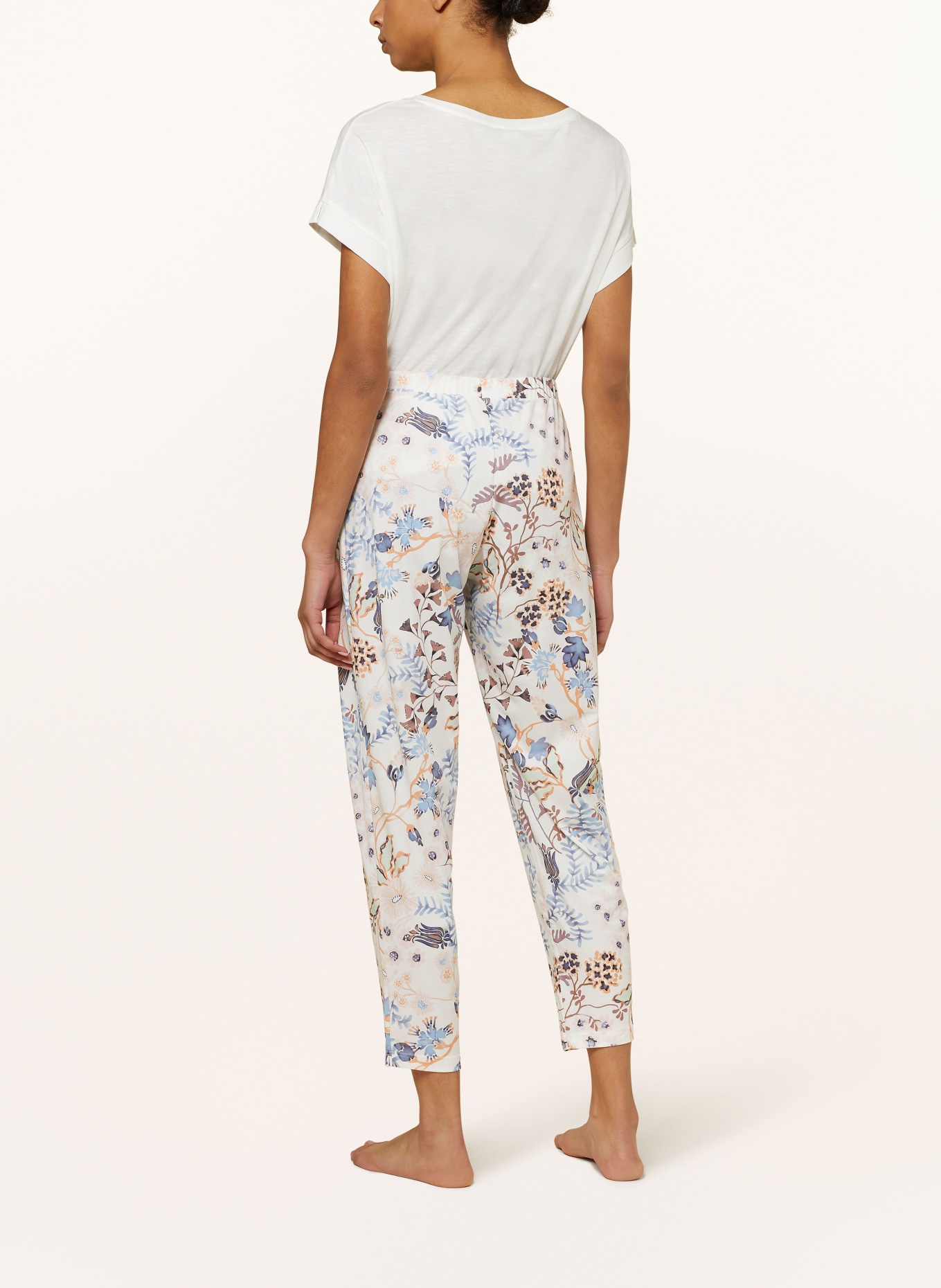 mey Pajama pants series TABITA, Color: WHITE/ LIGHT PINK/ BLUE (Image 3)