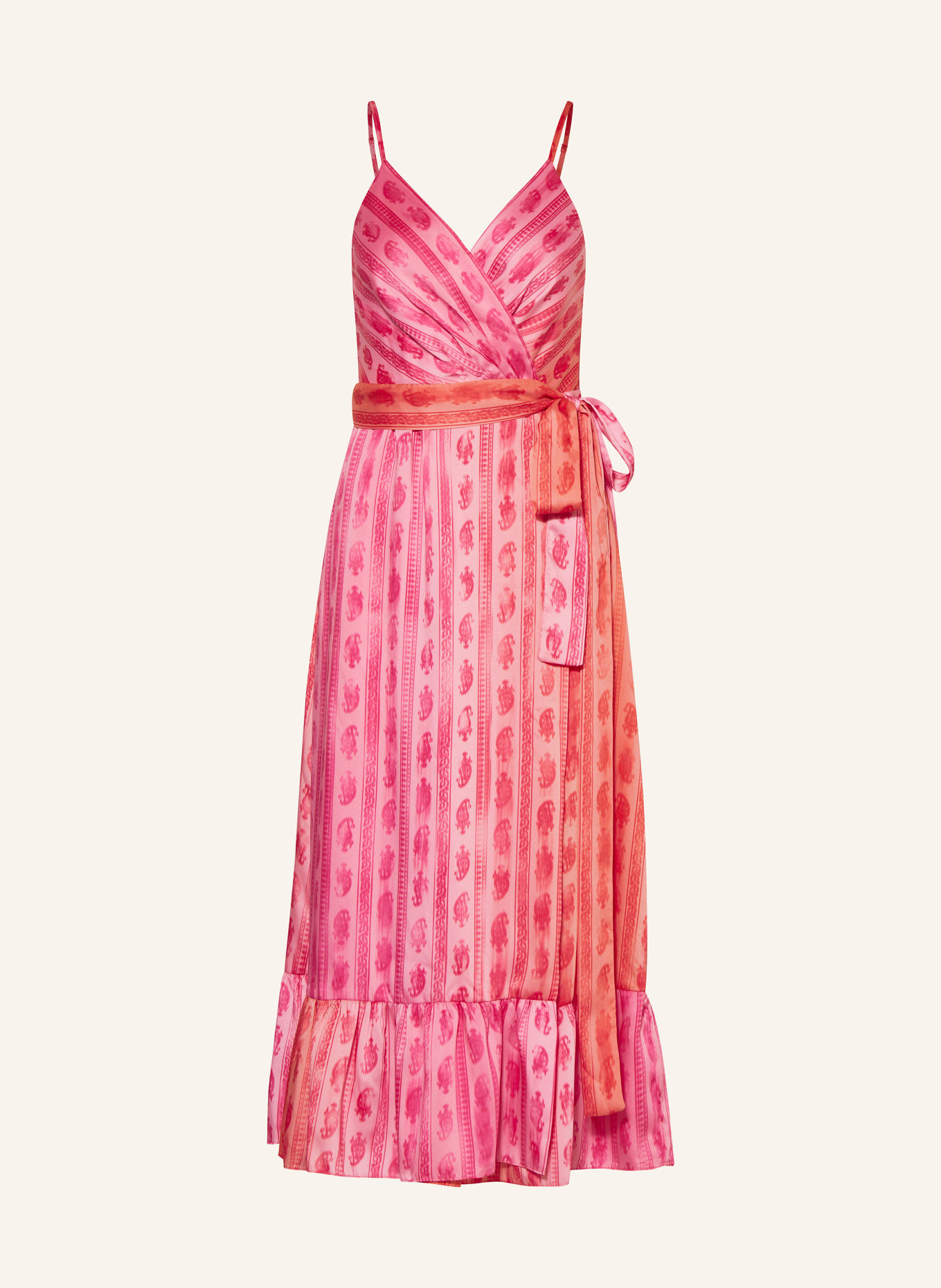 SANDRO Sukienka kopertowa, Kolor: MOCNORÓŻOWY (Obrazek 1)