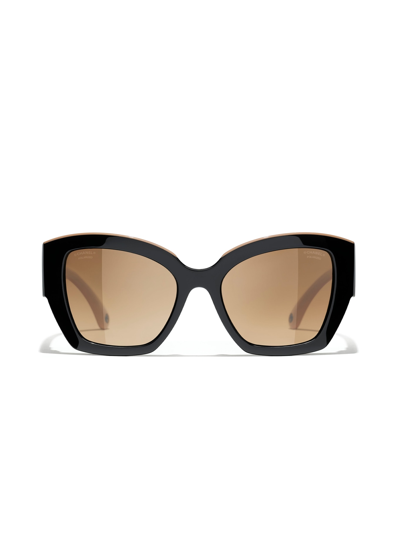 CHANEL Butterfly style sunglasses, Color: C534M2 - BLACK/ BROWN POLARIZED (Image 2)