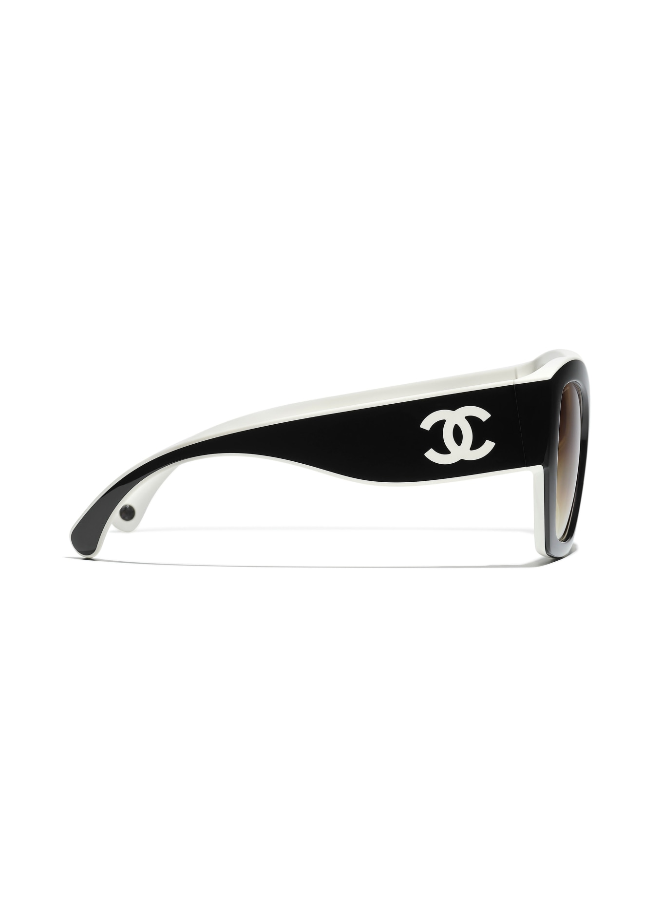 CHANEL Schmetterlingsförmige Sonnenbrille: 165651 - SCHWARZ/ BRAUN VERLAUF