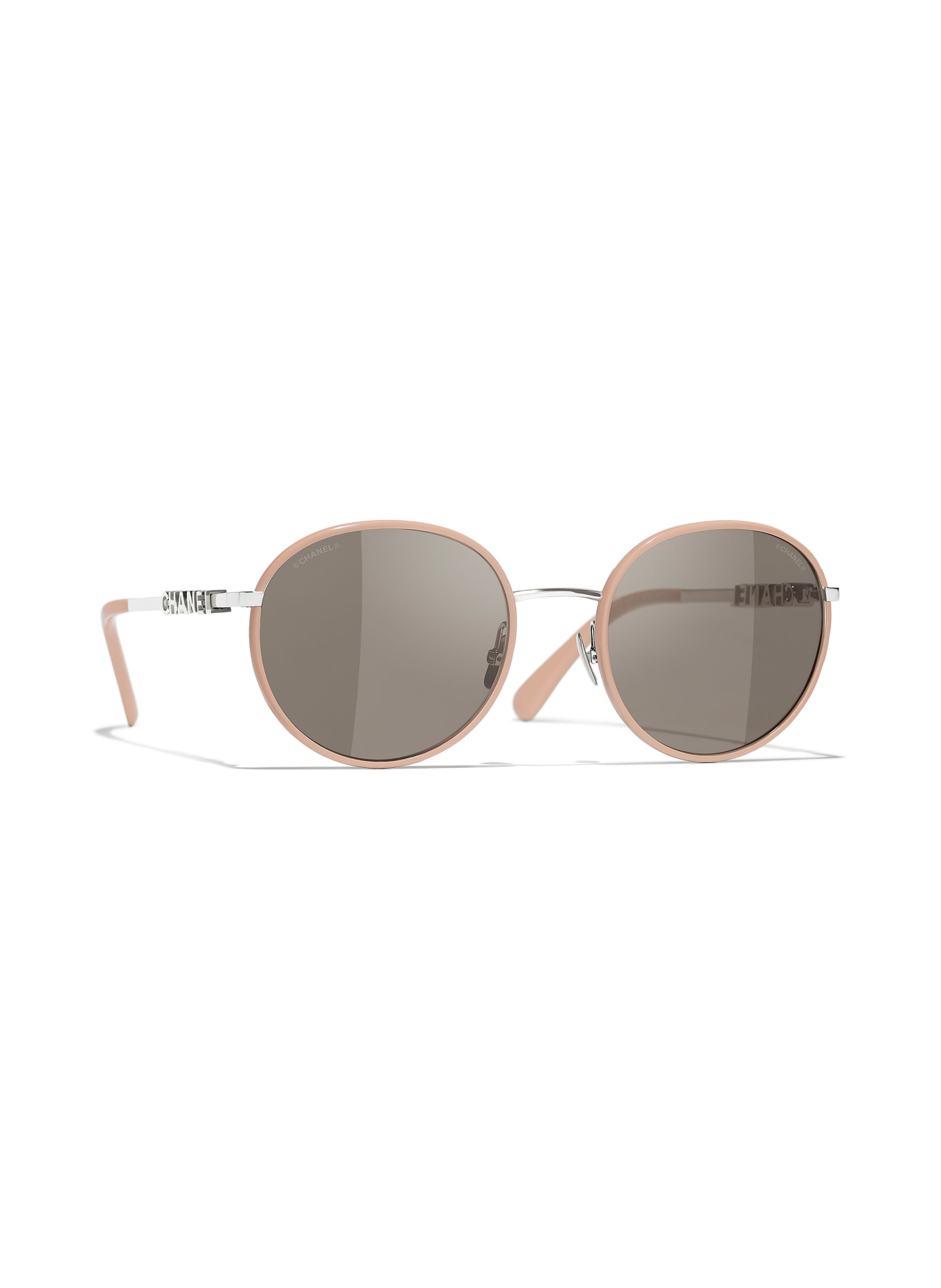 CHANEL Round sunglasses, Color: C261/3 - BEIGE/DARK GRAY (Image 1)
