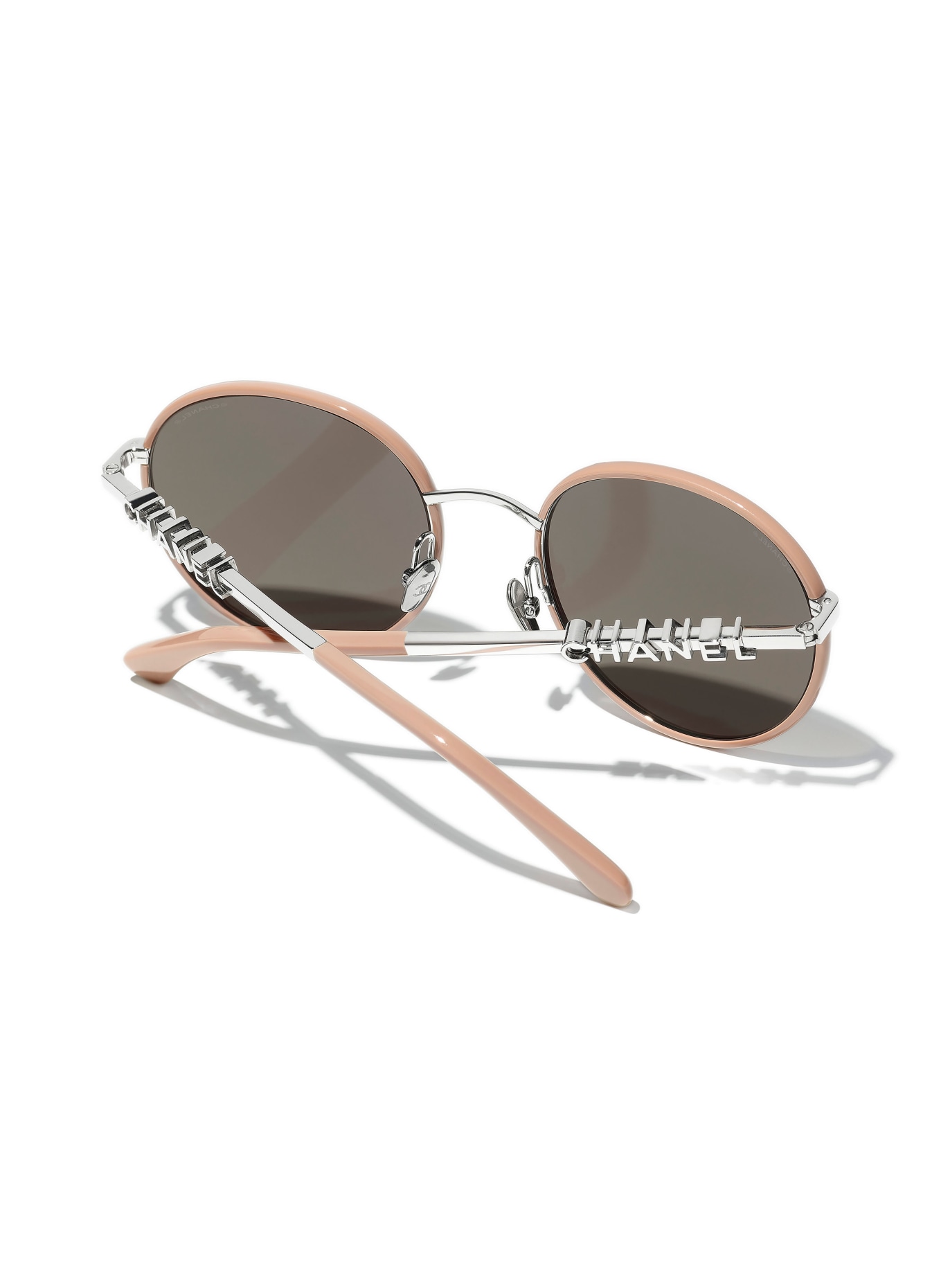 CHANEL Round sunglasses, Color: C261/3 - BEIGE/DARK GRAY (Image 4)