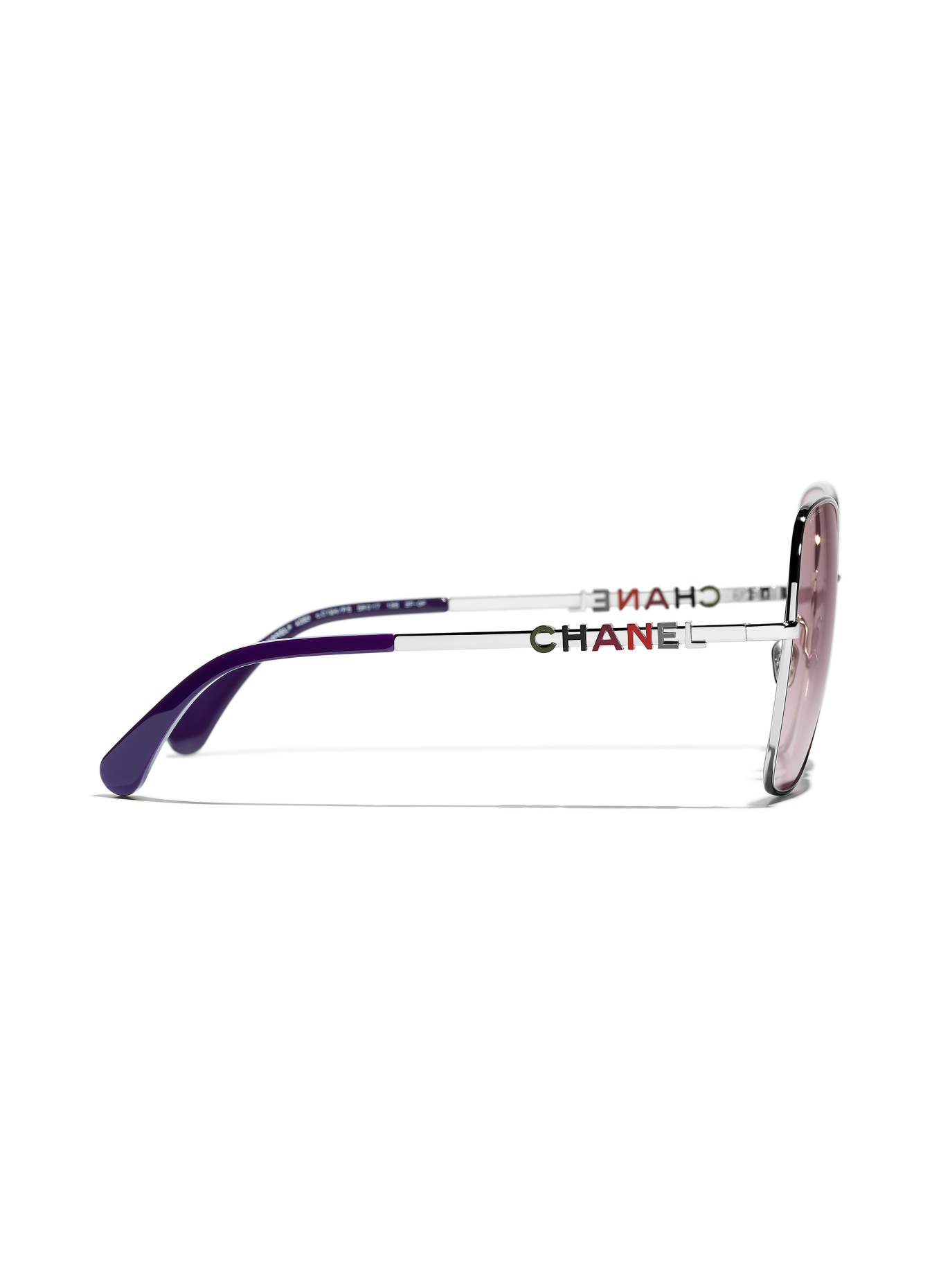 CHANEL Quadratische Sonnenbrille, Farbe: C124P5 - SILBER/ ROSA (Bild 3)
