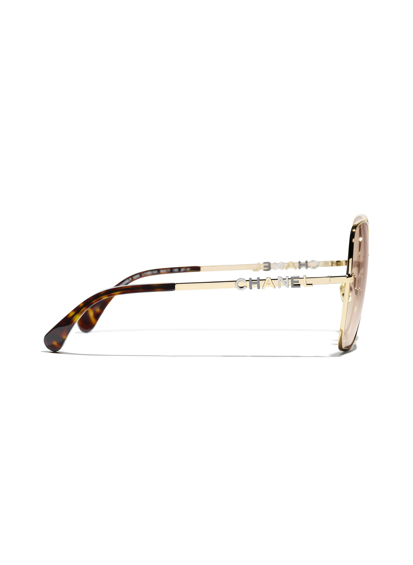 CHANEL Kwadratowe okulary przeciwsłoneczne, Kolor: C485M4 – ZŁOTY/ BRĄZOWY (Obrazek 3)