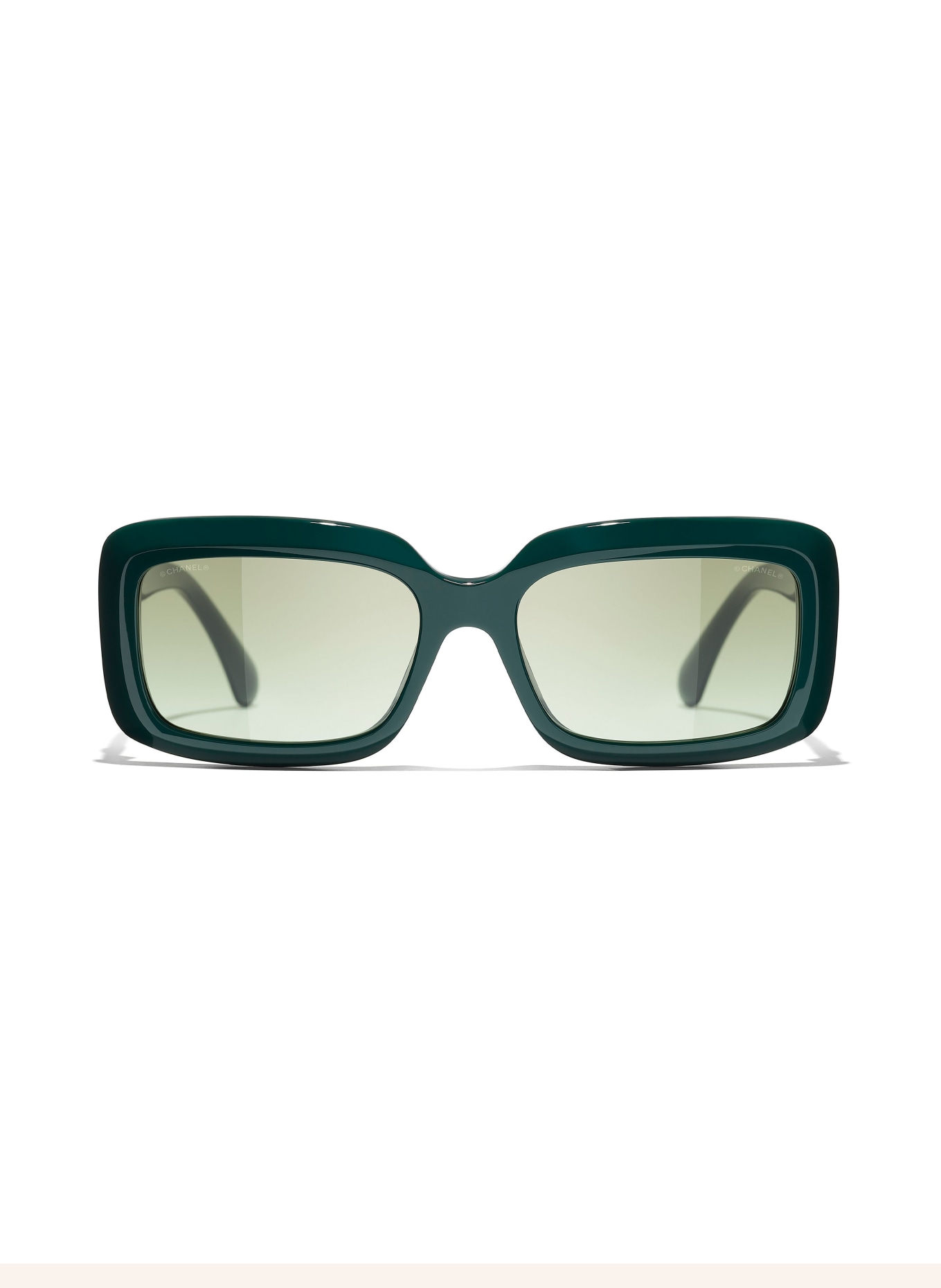 CHANEL Hranaté sluneční brýle, Barva: 1459S3 - TMAVĚ ZELENÁ/ ZELENÝ PŘECHOD (Obrázek 2)
