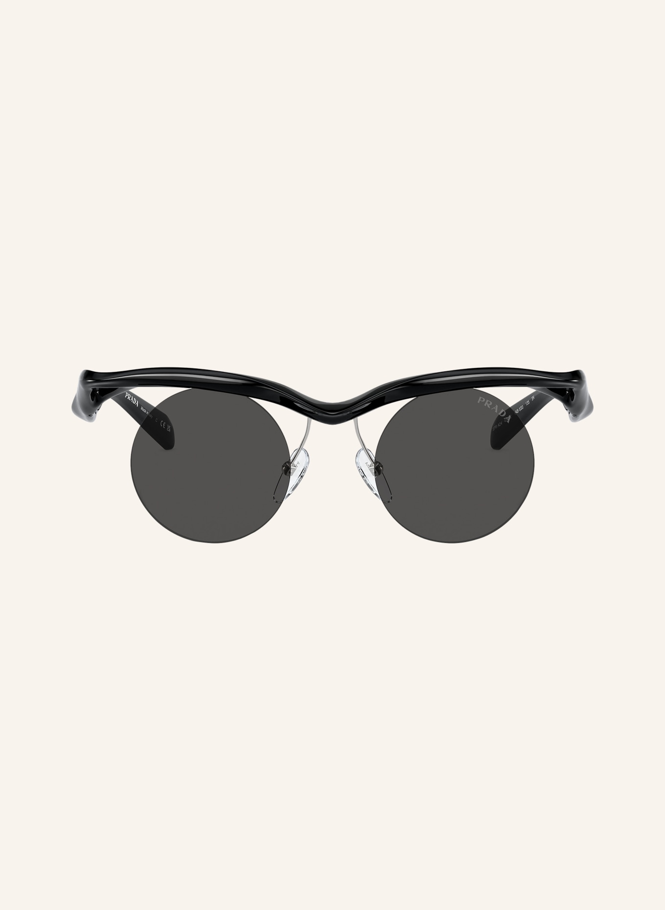 PRADA Sunglasses PR A24S, Color: 1AB5S0 - BLACK/DARK GRAY (Image 2)