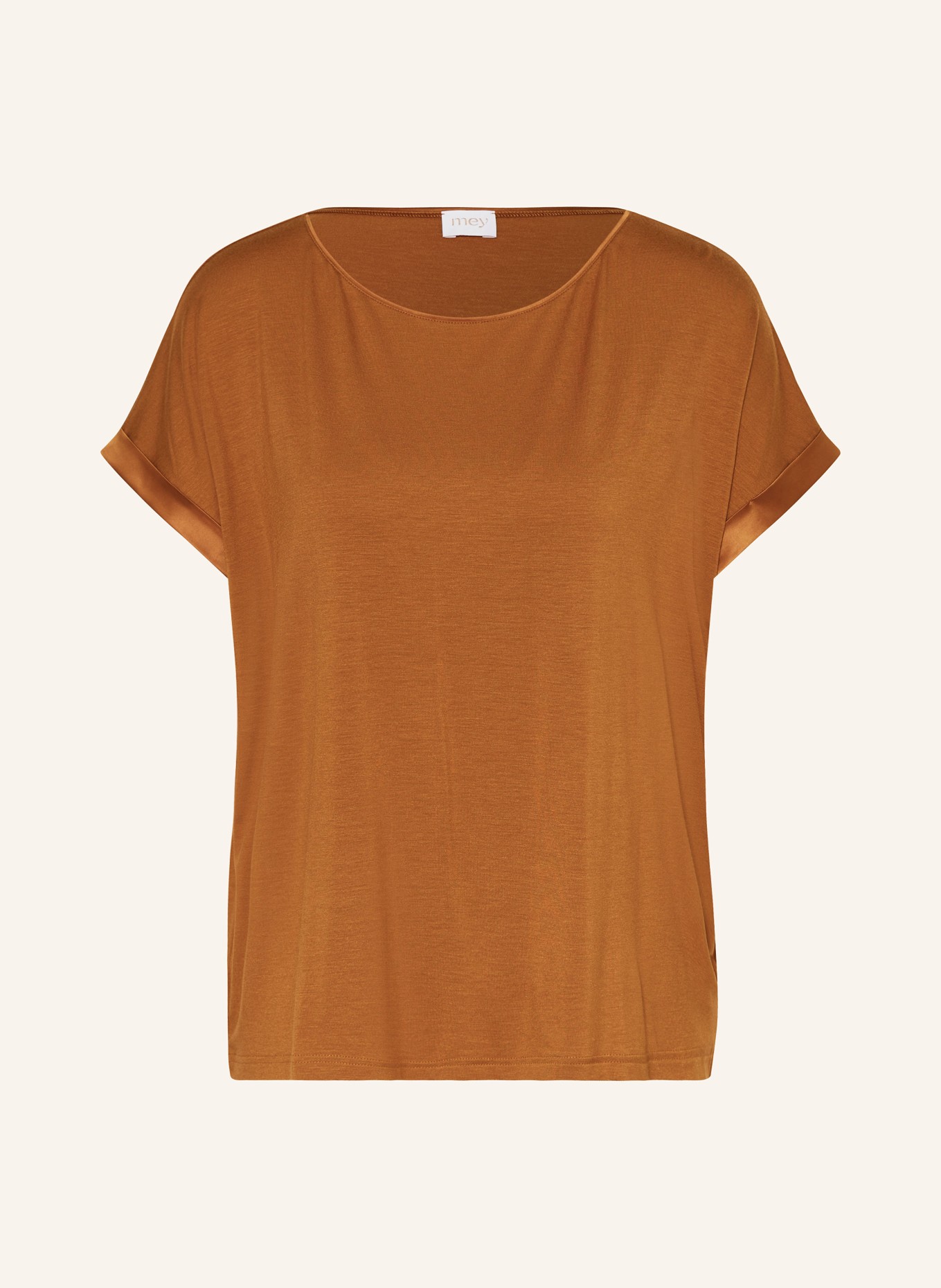 mey Schlafshirt Serie PURE CHIC, Farbe: COGNAC (Bild 1)