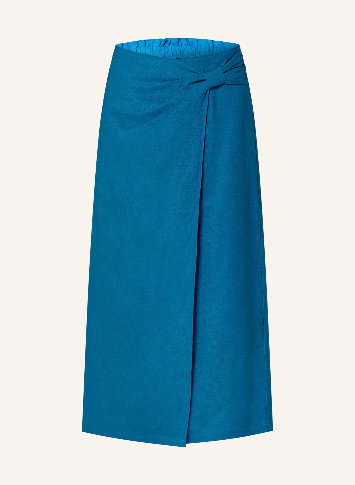 Phase Eight Wrap skirt HAYDEN with linen, Color: BLUE (Image 1)