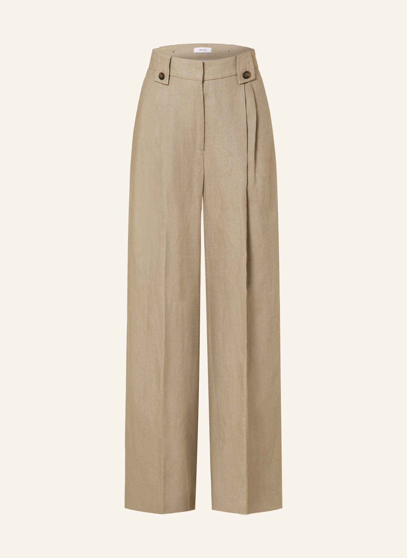 REISS Linen trousers LEILA, Color: OLIVE (Image 1)