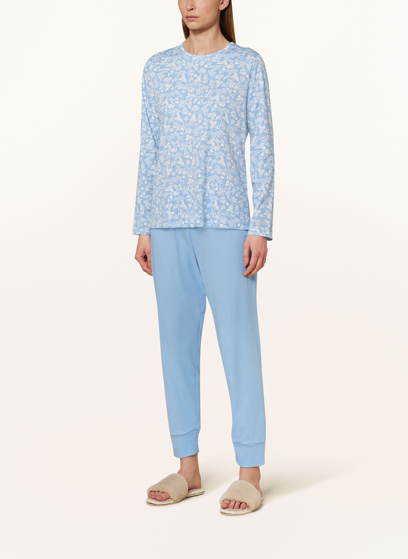 mey Pajamas series FLOWER MEADOW, Color: LIGHT BLUE/ WHITE (Image 2)