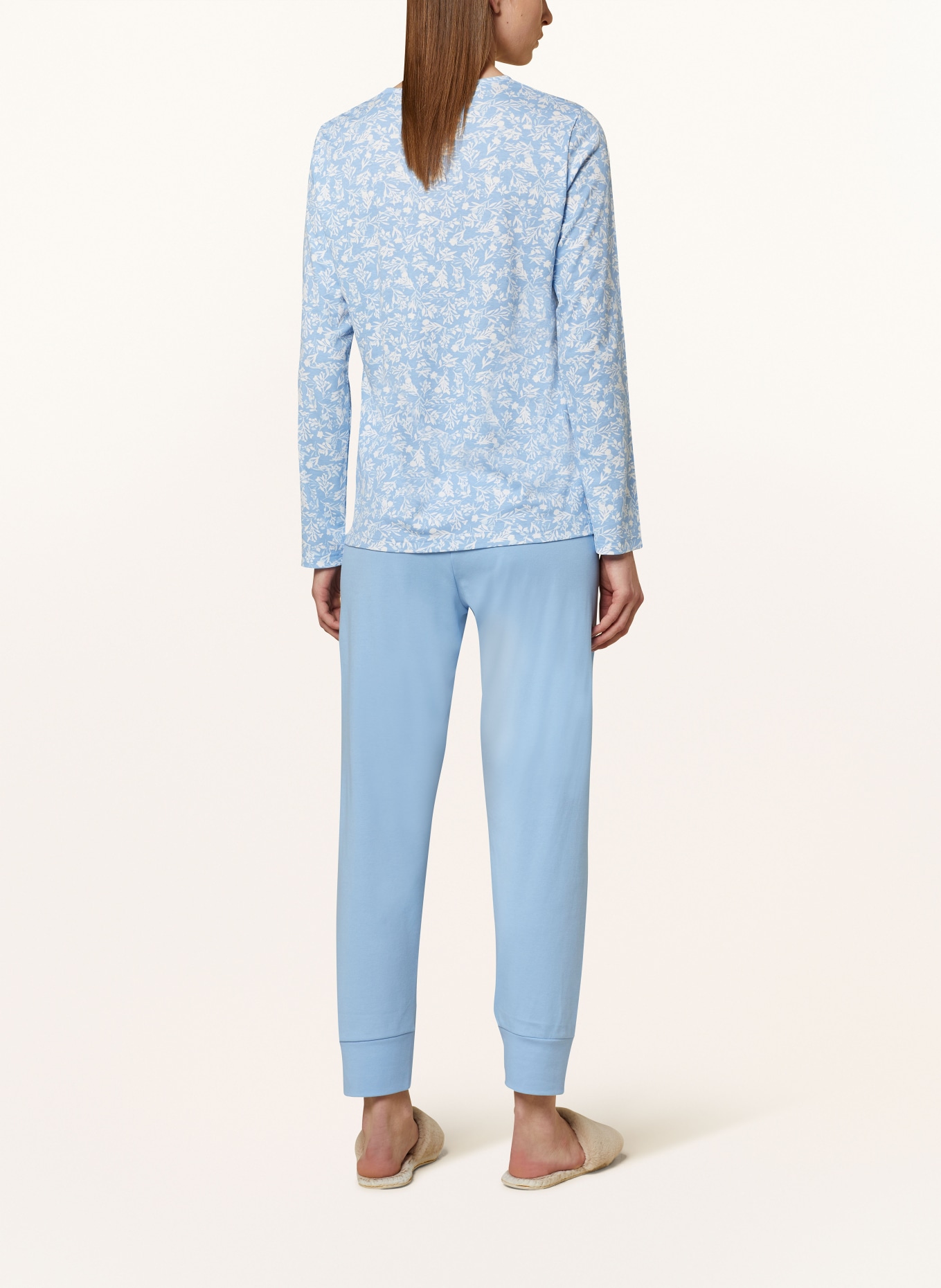 mey Pajamas series FLOWER MEADOW, Color: LIGHT BLUE/ WHITE (Image 3)