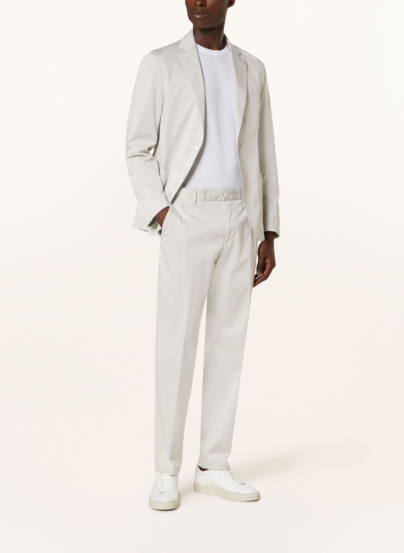 BOSS Spodnie garniturowe PERIN relaxed fit, Kolor: 131 Open White (Obrazek 2)