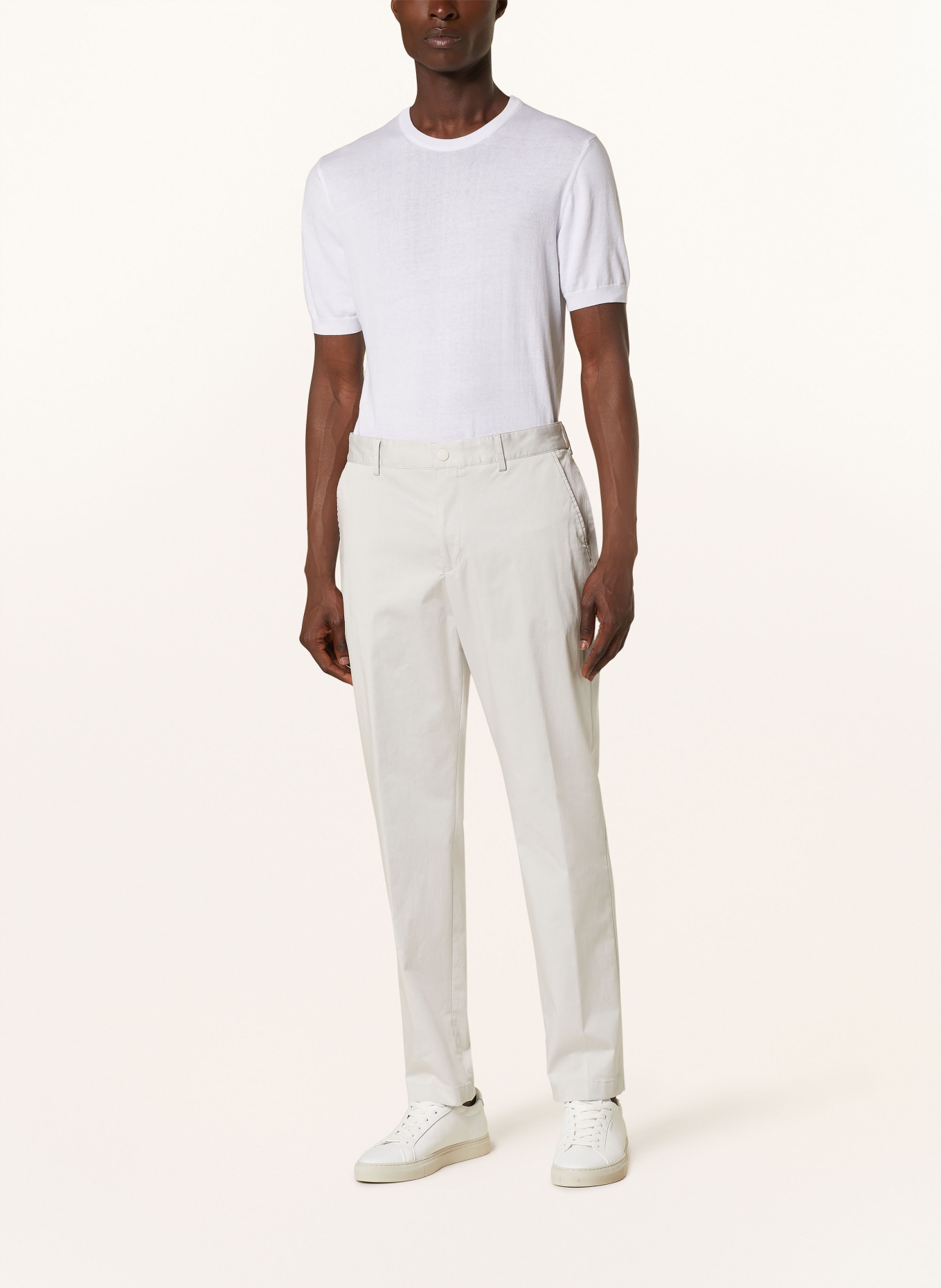 BOSS Spodnie garniturowe PERIN relaxed fit, Kolor: 131 Open White (Obrazek 3)