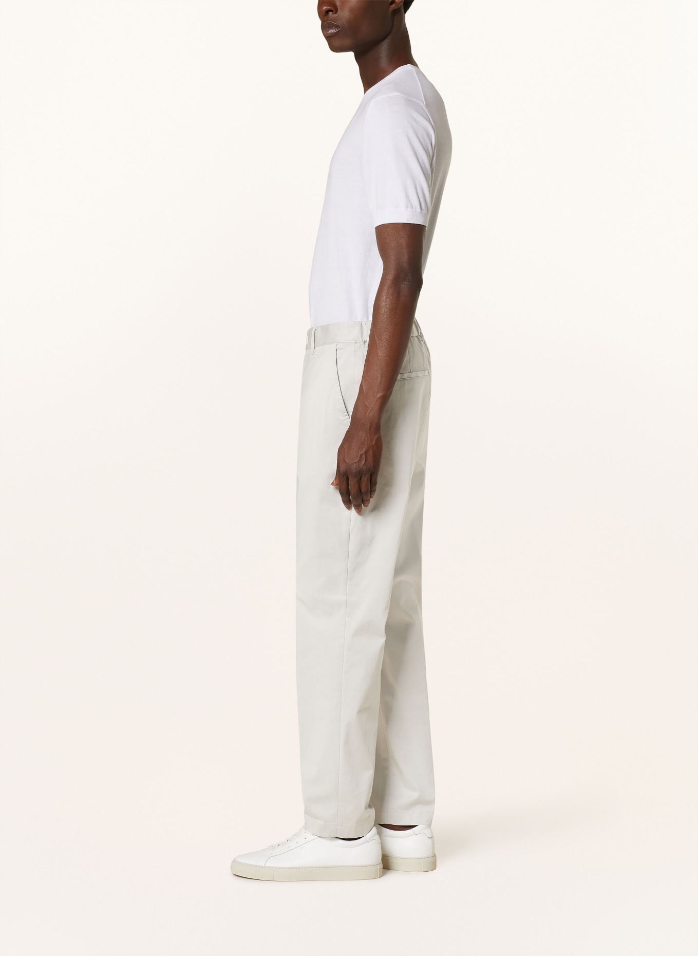 BOSS Spodnie garniturowe PERIN relaxed fit, Kolor: 131 Open White (Obrazek 5)