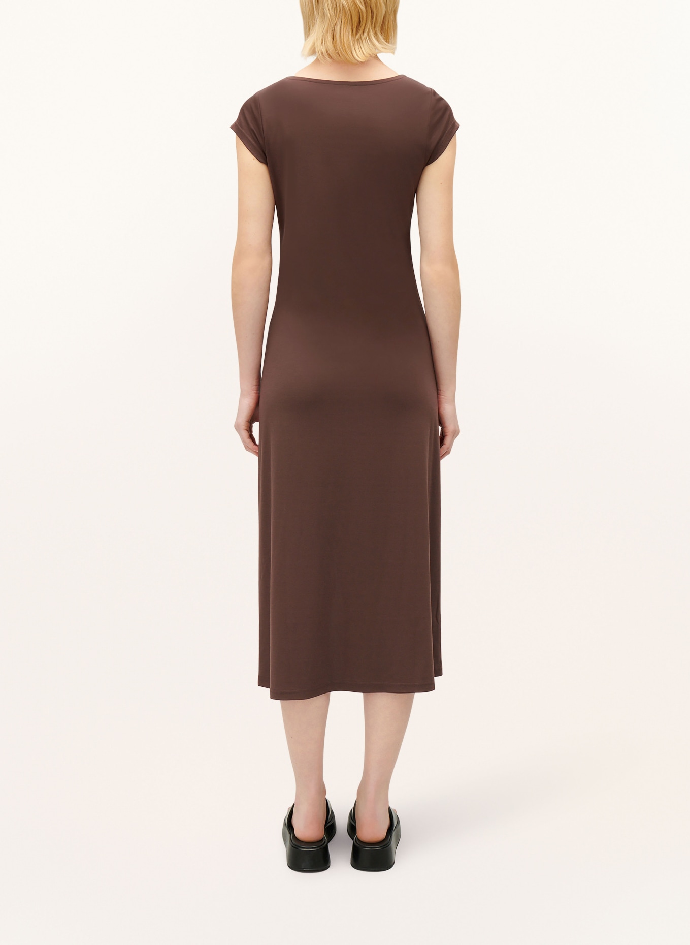 CLAUDIE PIERLOT Hemdblusenkleid aus Jersey, Farbe: BRAUN (Bild 3)