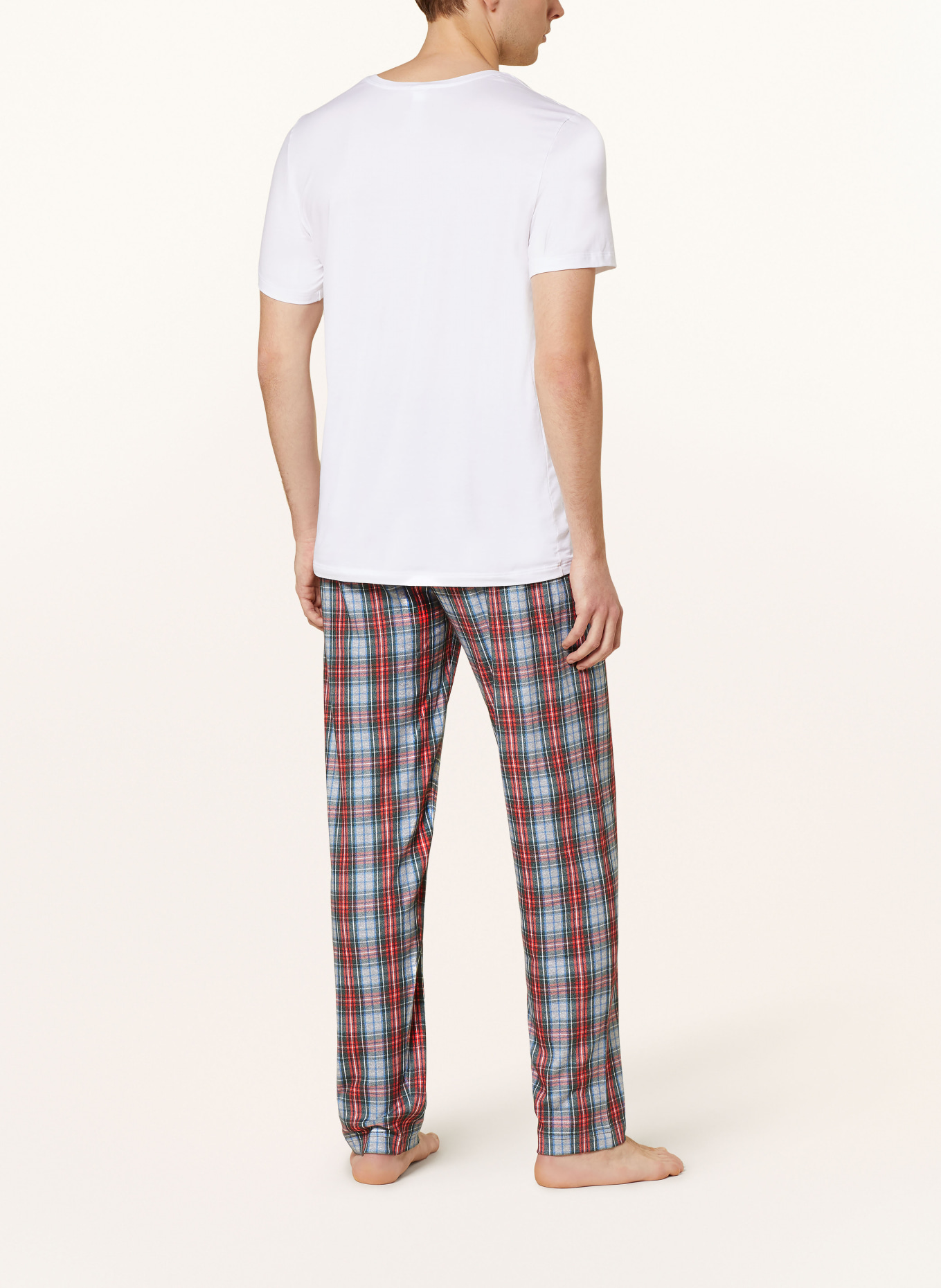 mey Pajama pants series CHECKERED PATTERN made of flannel: GREEN / RED / BLUE