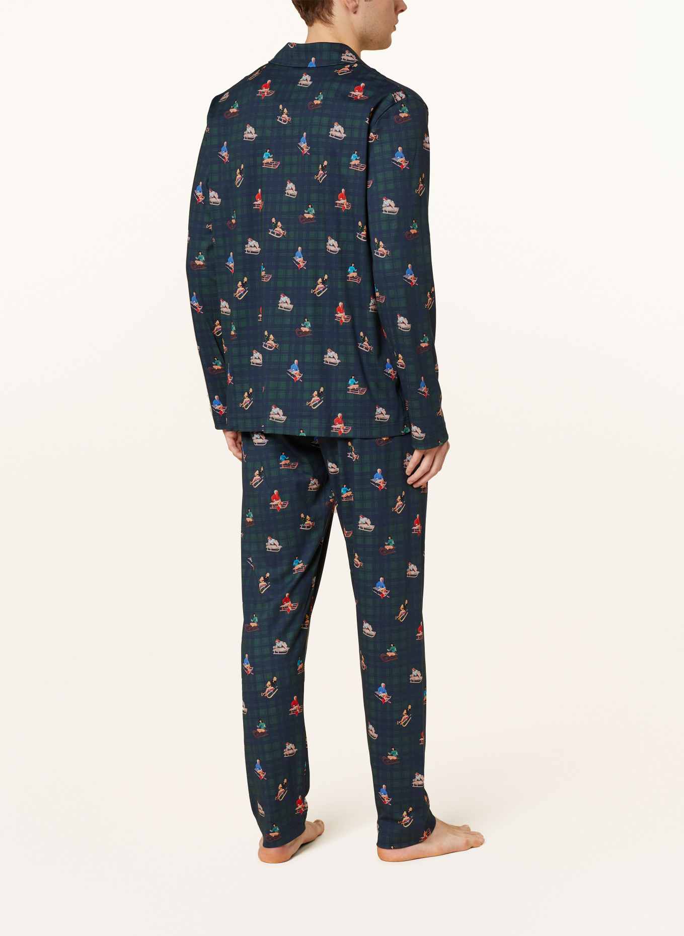 mey Piżama z serii SLEDGE RIDE: GRANATOWY/ CIEMNOZIELONY/ CZERWONY