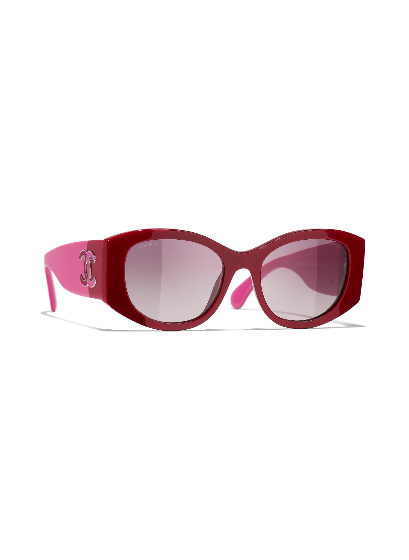 CHANEL Round sunglasses: 1769S1 - DARK RED/ RED GRADIENT