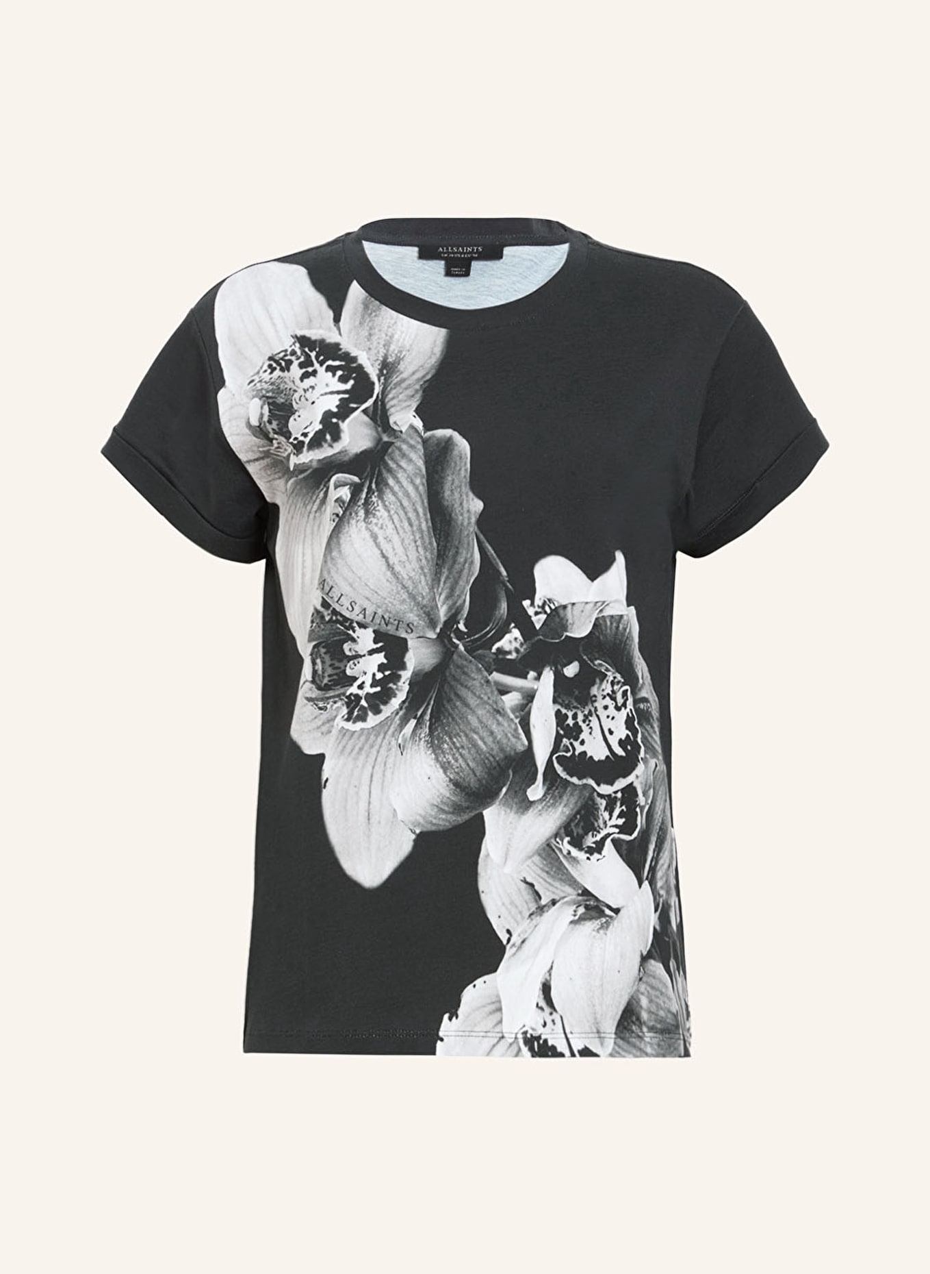 ALLSAINTS T-shirt EULO ANNA, Color: BLACK/ GRAY/ LIGHT GRAY (Image 1)