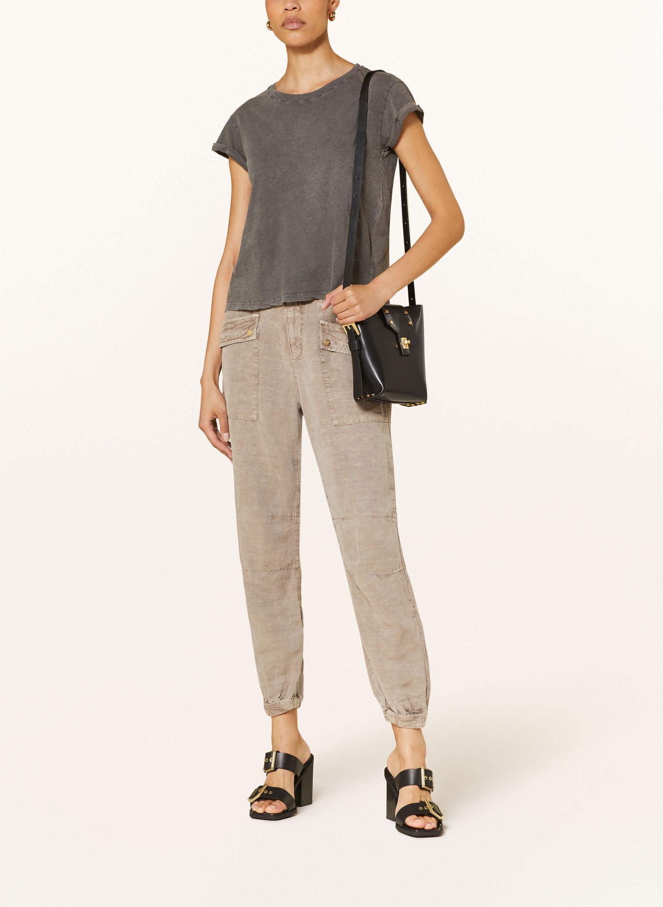 ALLSAINTS Pants VAL with linen, Color: 4074 Taupe Brown (Image 2)