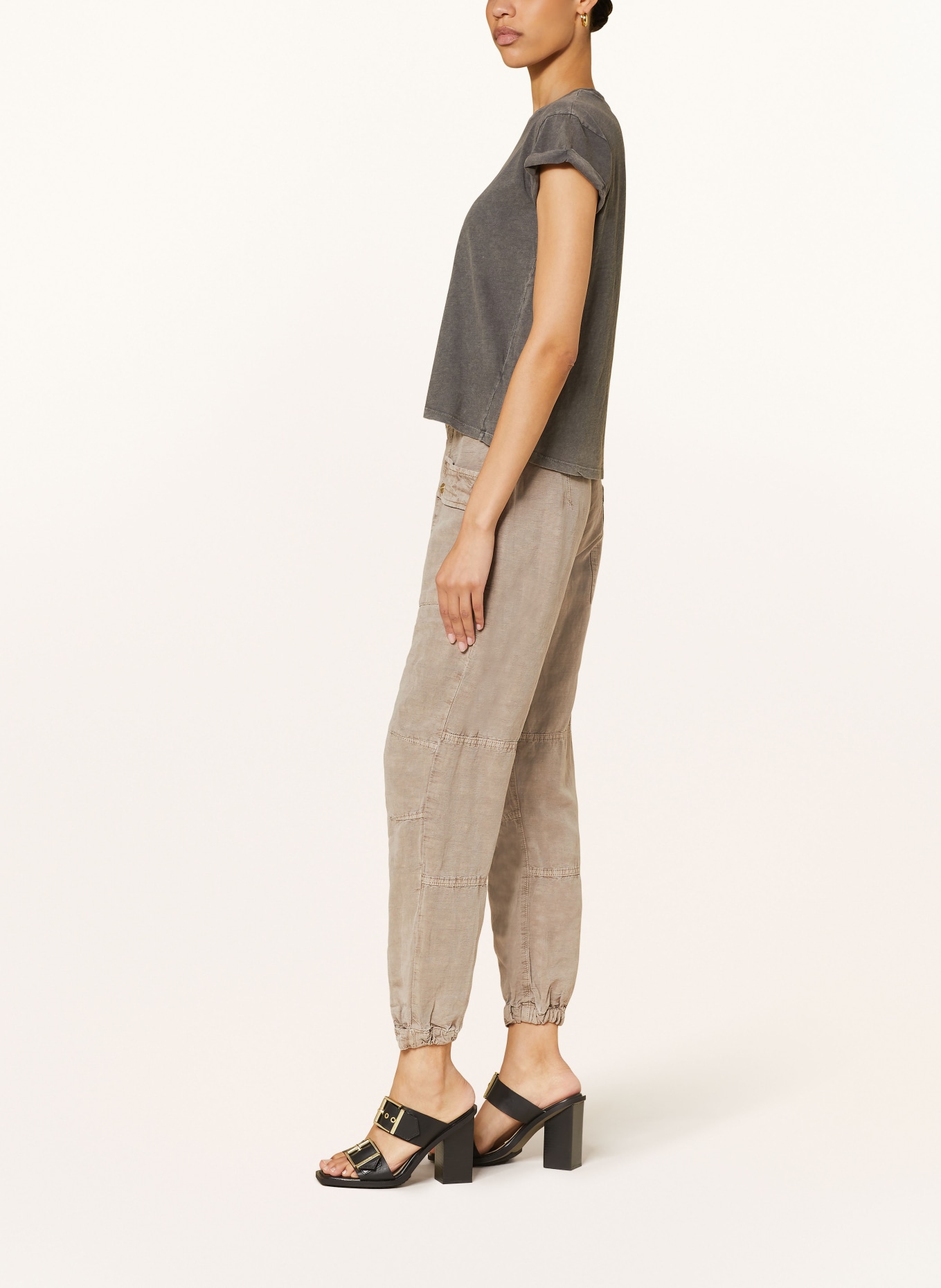 ALLSAINTS Pants VAL with linen, Color: 4074 Taupe Brown (Image 4)