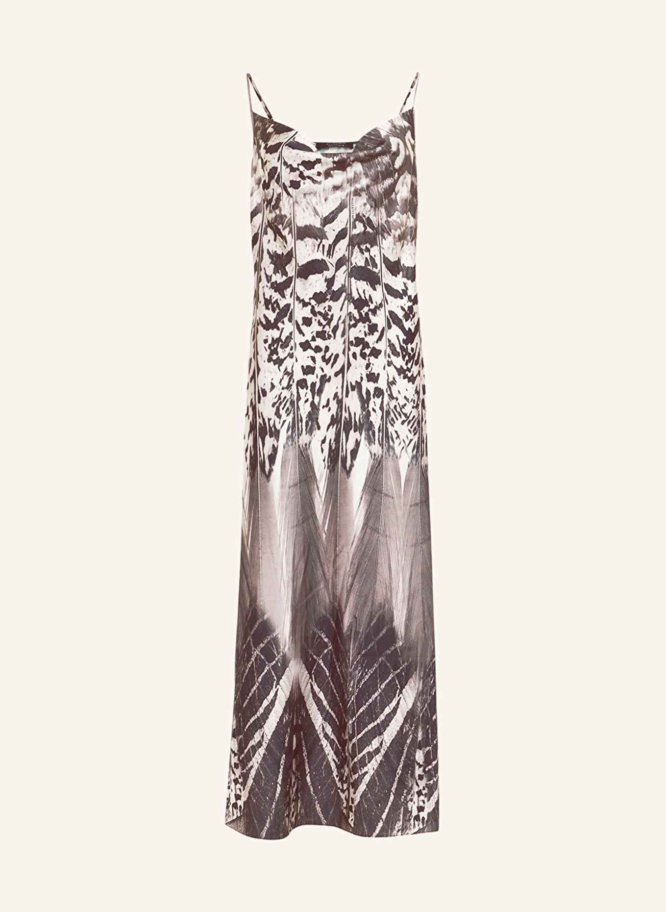 ALLSAINTS Satin dress HADLEY SIERRA, Color: BLACK/ WHITE/ GRAY (Image 1)