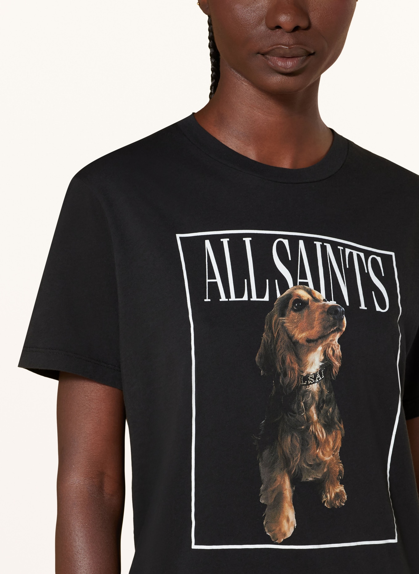 ALLSAINTS T-Shirt PEPPER, Farbe: SCHWARZ/ WEISS/ BRAUN (Bild 4)