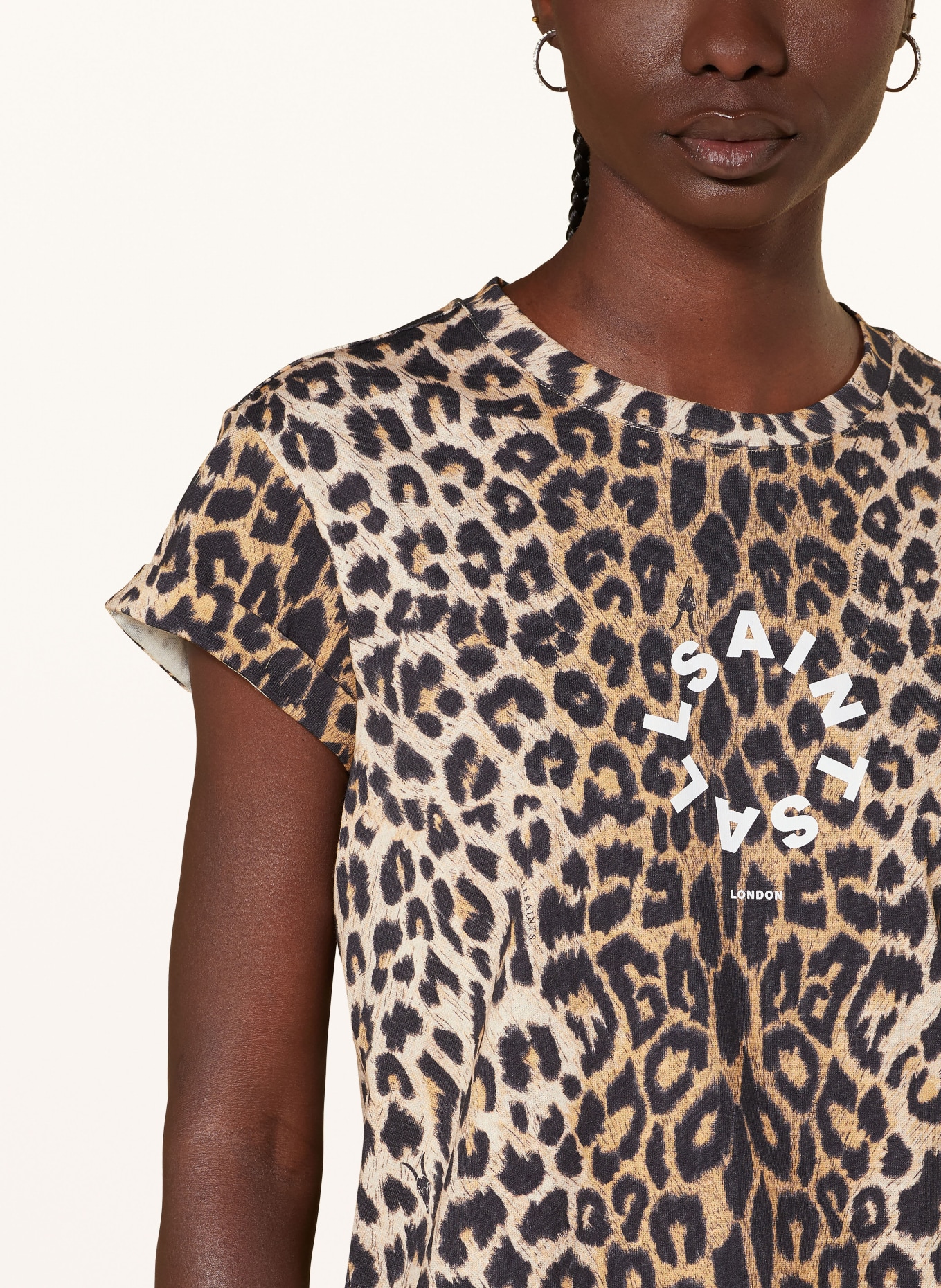 ALLSAINTS T-Shirt TIEPO ANNA, Farbe: SCHWARZ/ BEIGE/ BRAUN (Bild 4)