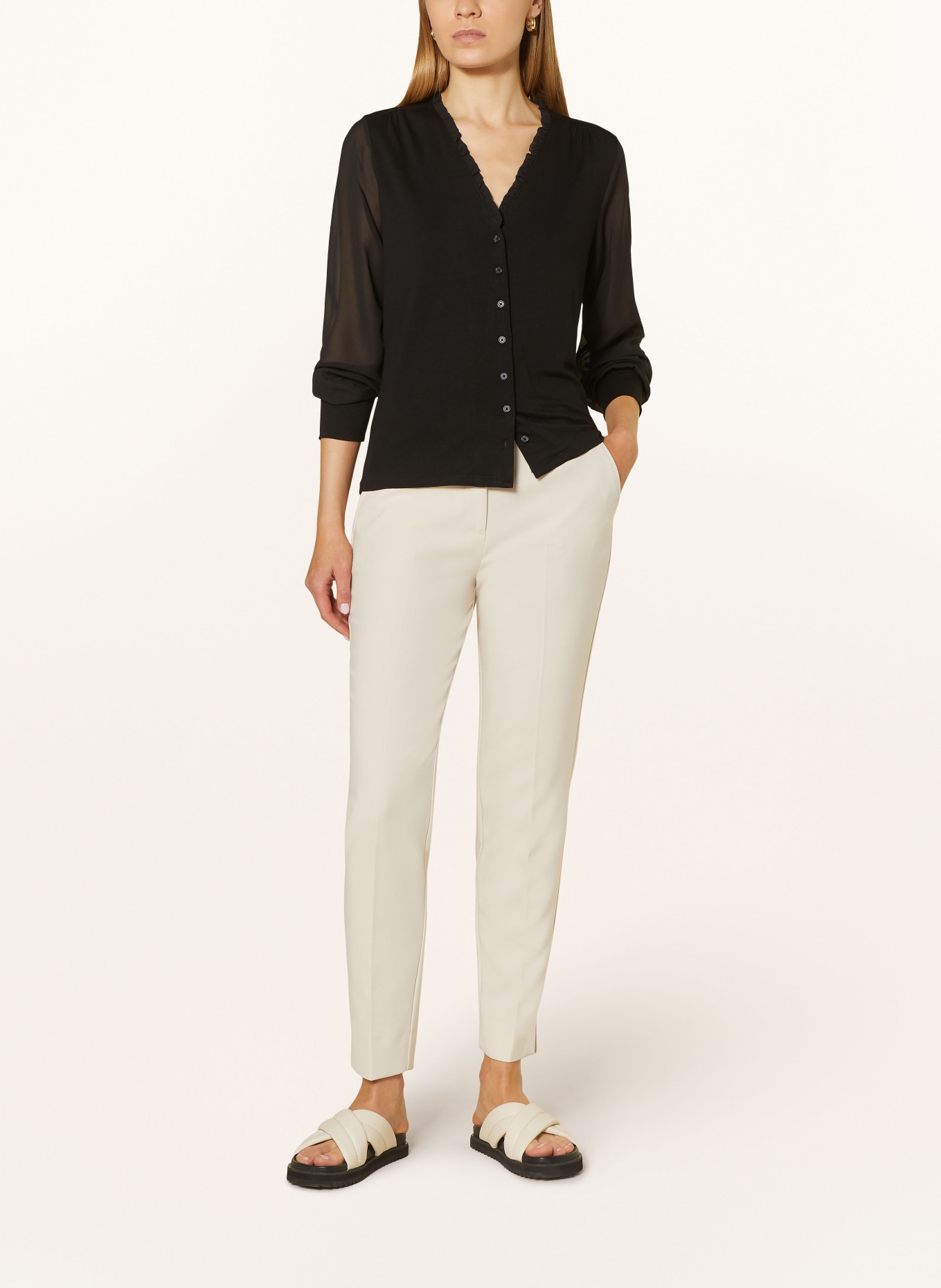 HOBBS Blouse TALISA in mixed materials, Color: BLACK (Image 2)