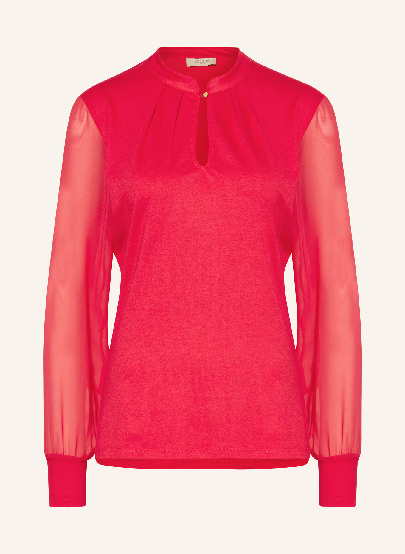 HOBBS Shirt blouse MARGOT in mixed materials, Color: ROUGE PINK (Image 1)