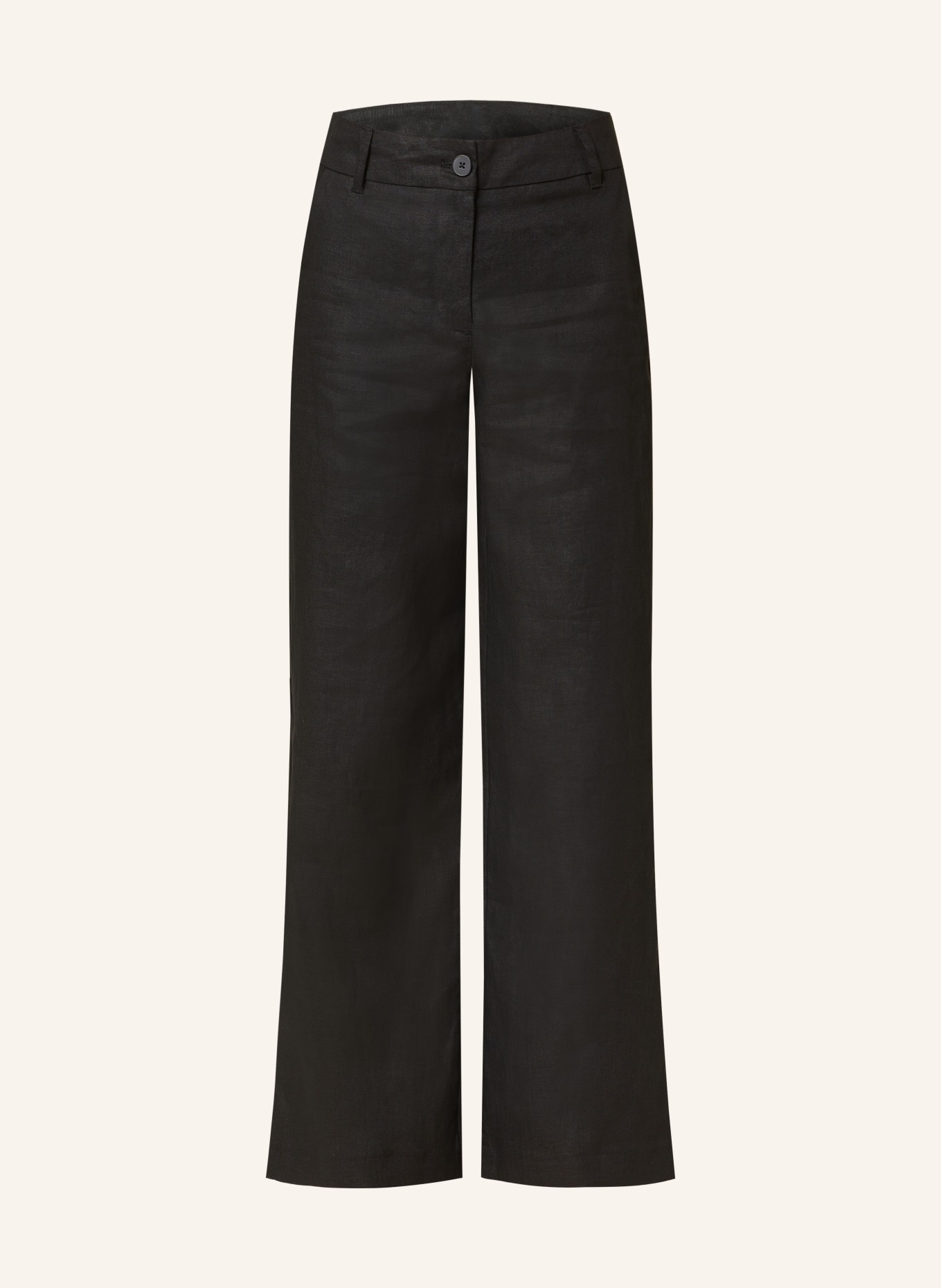 HOBBS Wide leg trousers LYNN in linen, Color: BLACK (Image 1)