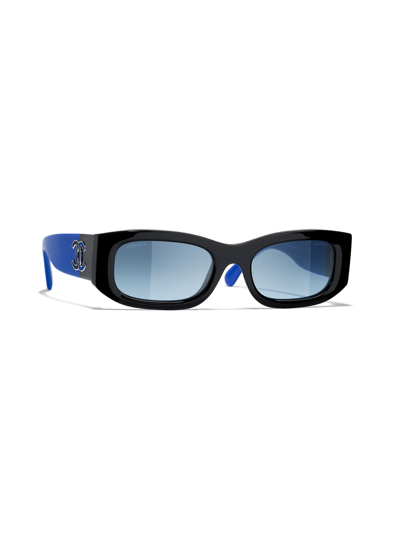 CHANEL Prostokątne okulary przeciwsłoneczne, Kolor: 1773S2 – CZARNY/ CIEMNONIEBIESKI GRADIENT (Obrazek 1)