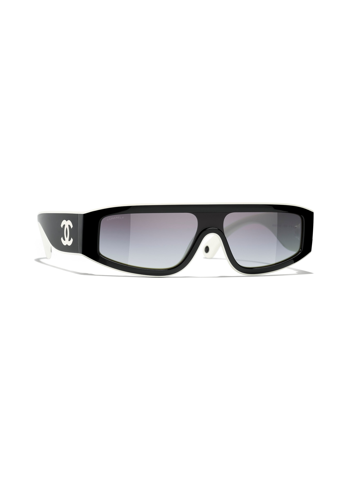 CHANEL Quadratische Sonnenbrille: 1656S6 - SCHWARZ/ GRAU VERLAUF
