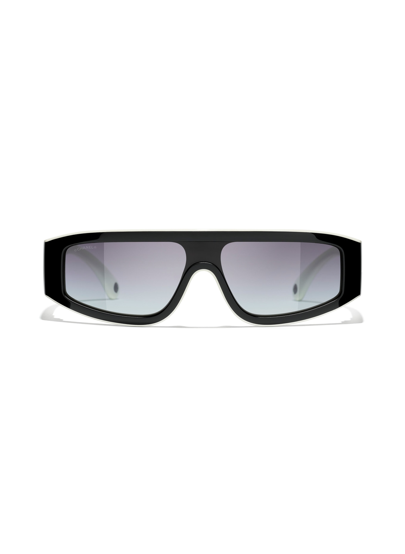 CHANEL Quadratische Sonnenbrille: 1656S6 - SCHWARZ/ GRAU VERLAUF