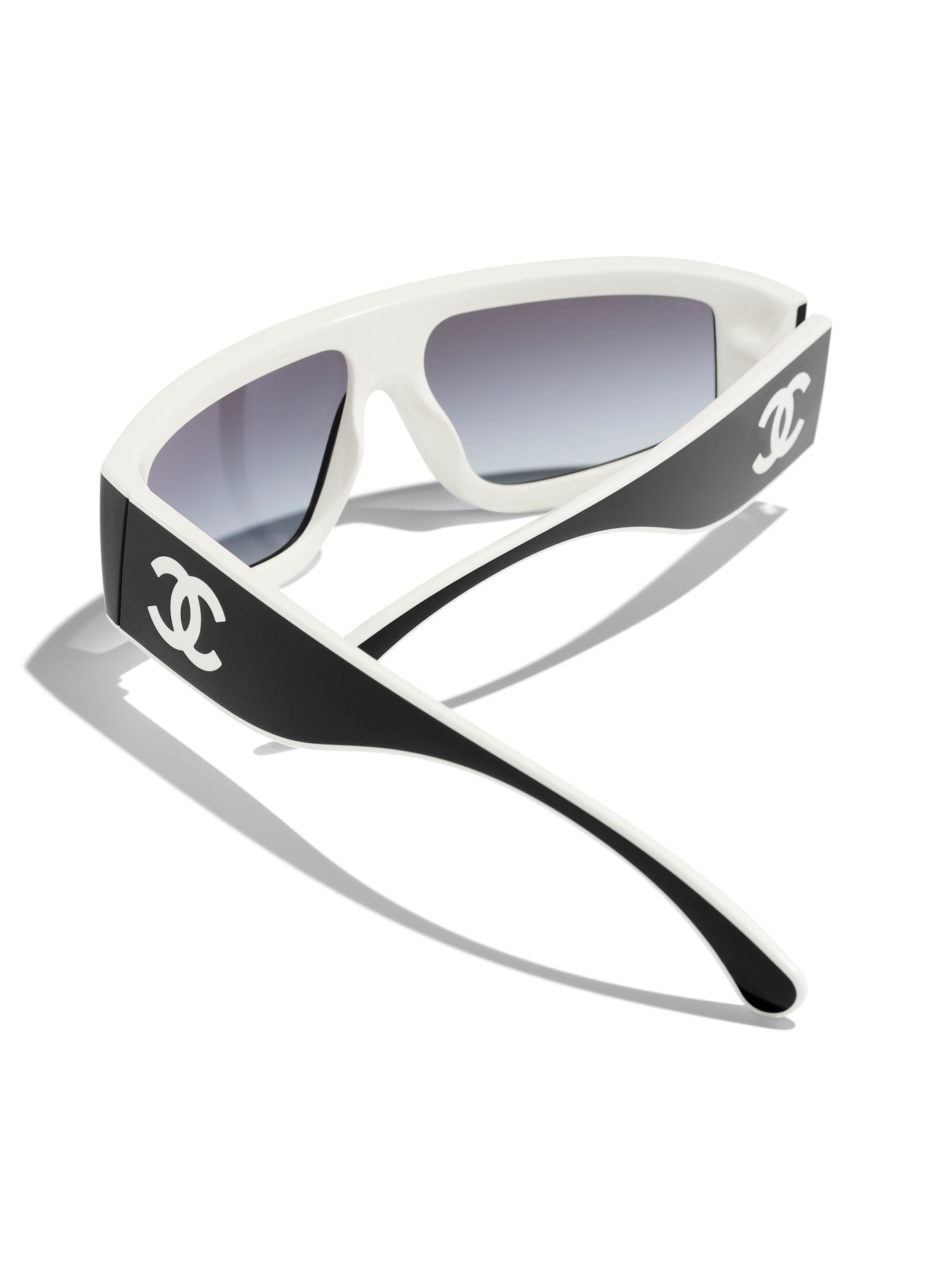 CHANEL Quadratische Sonnenbrille: 1656S6 - SCHWARZ/ GRAU VERLAUF
