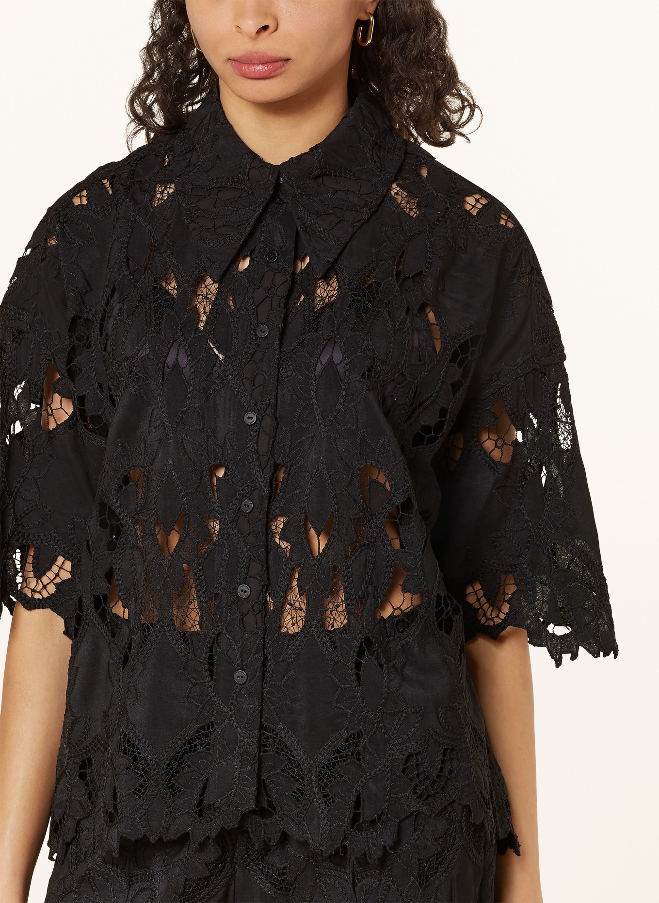ALLSAINTS Shirt blouse CHARLI, Color: BLACK (Image 4)