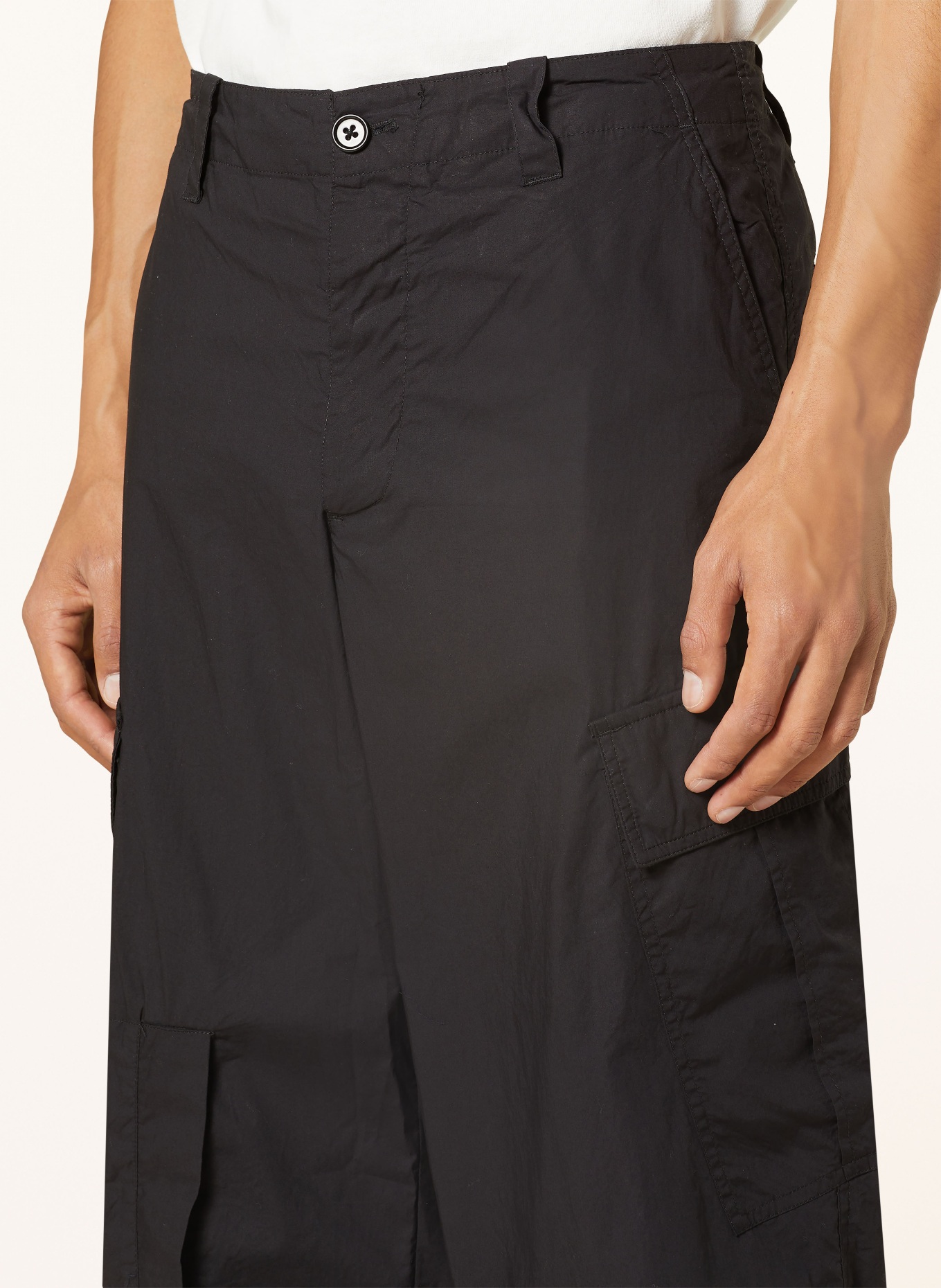 ALLSAINTS Spodnie sztruksowe VERGE loose fit, Kolor: CZARNY (Obrazek 5)