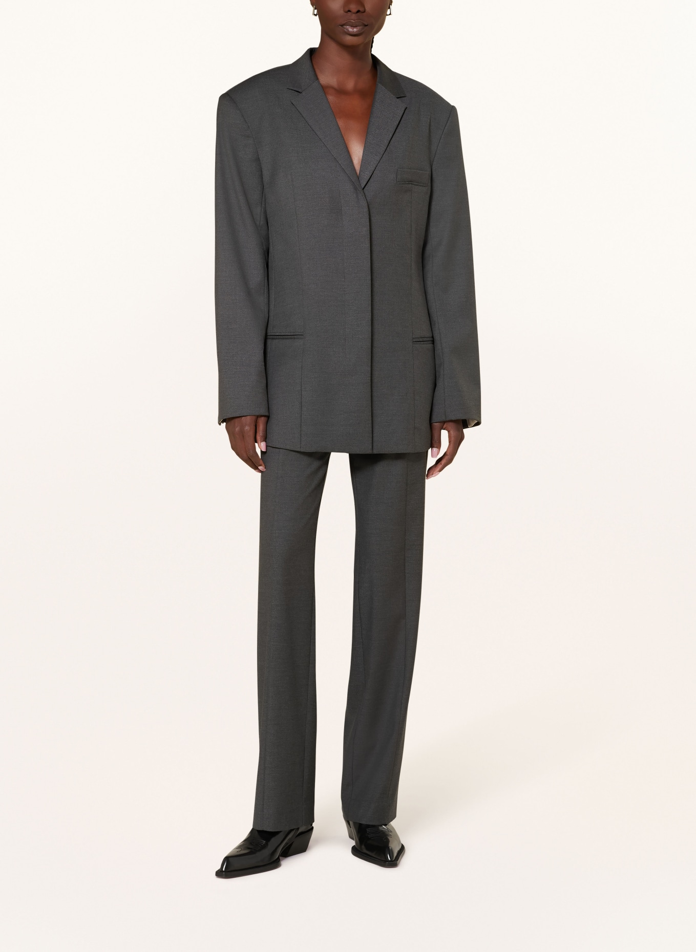 REMAIN Oversized blazer, Color: DARK GRAY (Image 2)