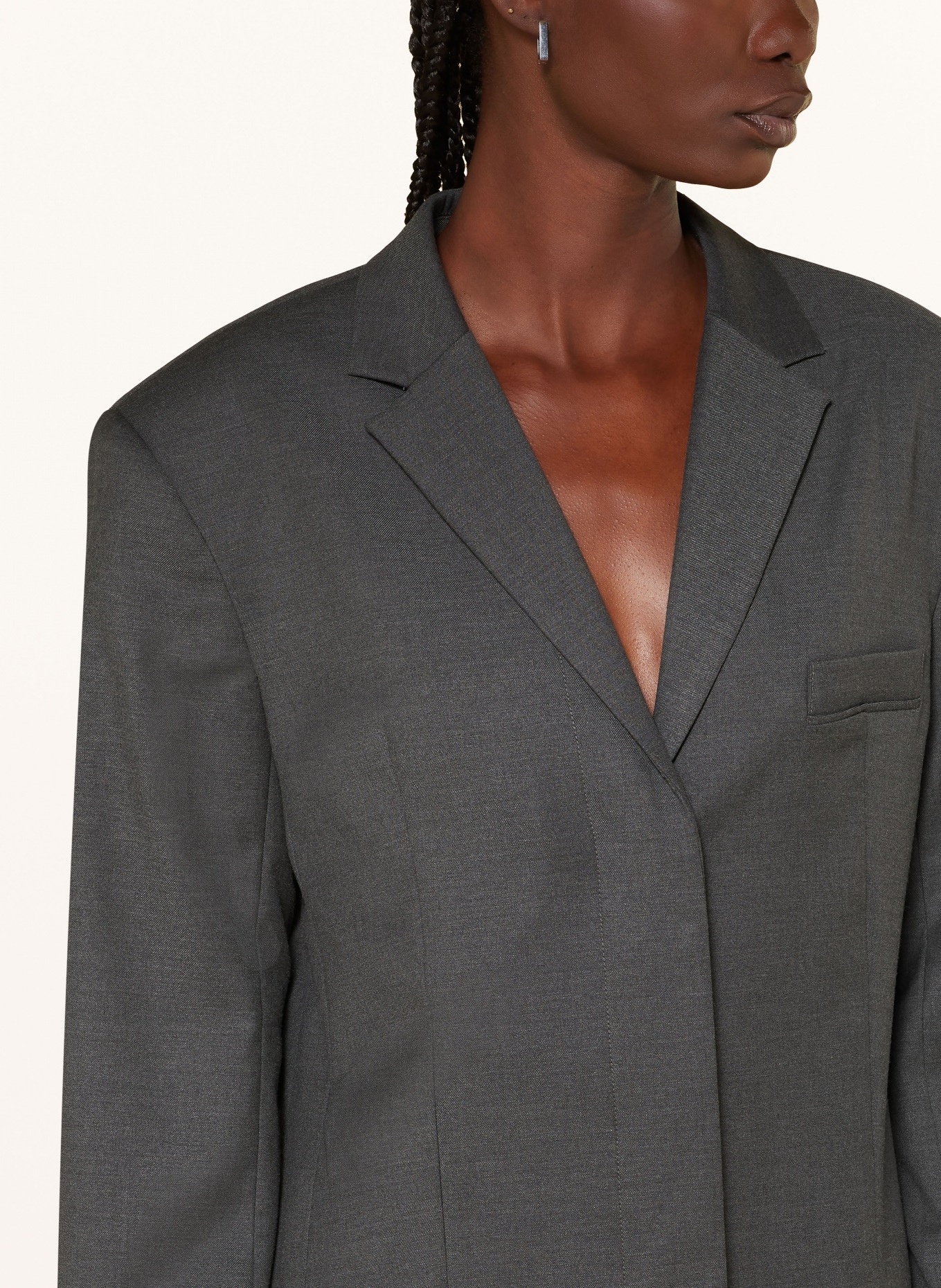 REMAIN Oversized blazer, Color: DARK GRAY (Image 4)