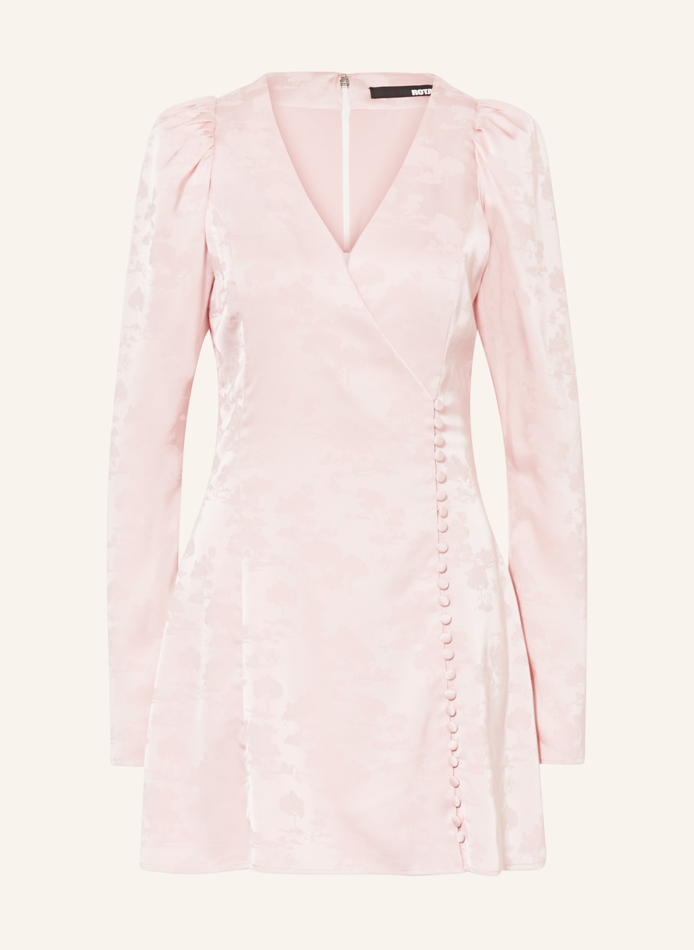 ROTATE Satinkleid: HELLROSA