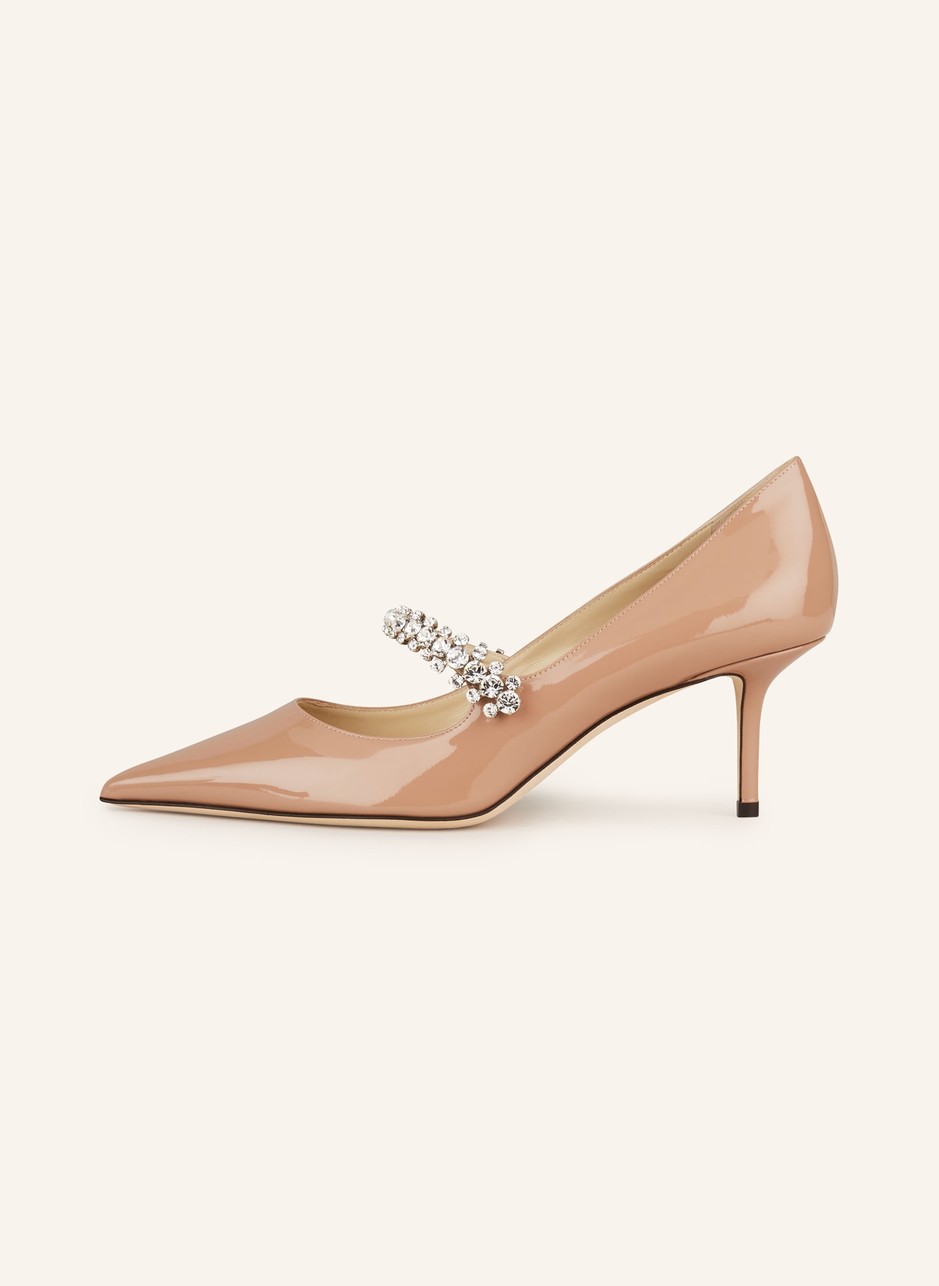 JIMMY CHOO Patent pumps BING 65 with decorative gems, Color: PINK (Image 4)