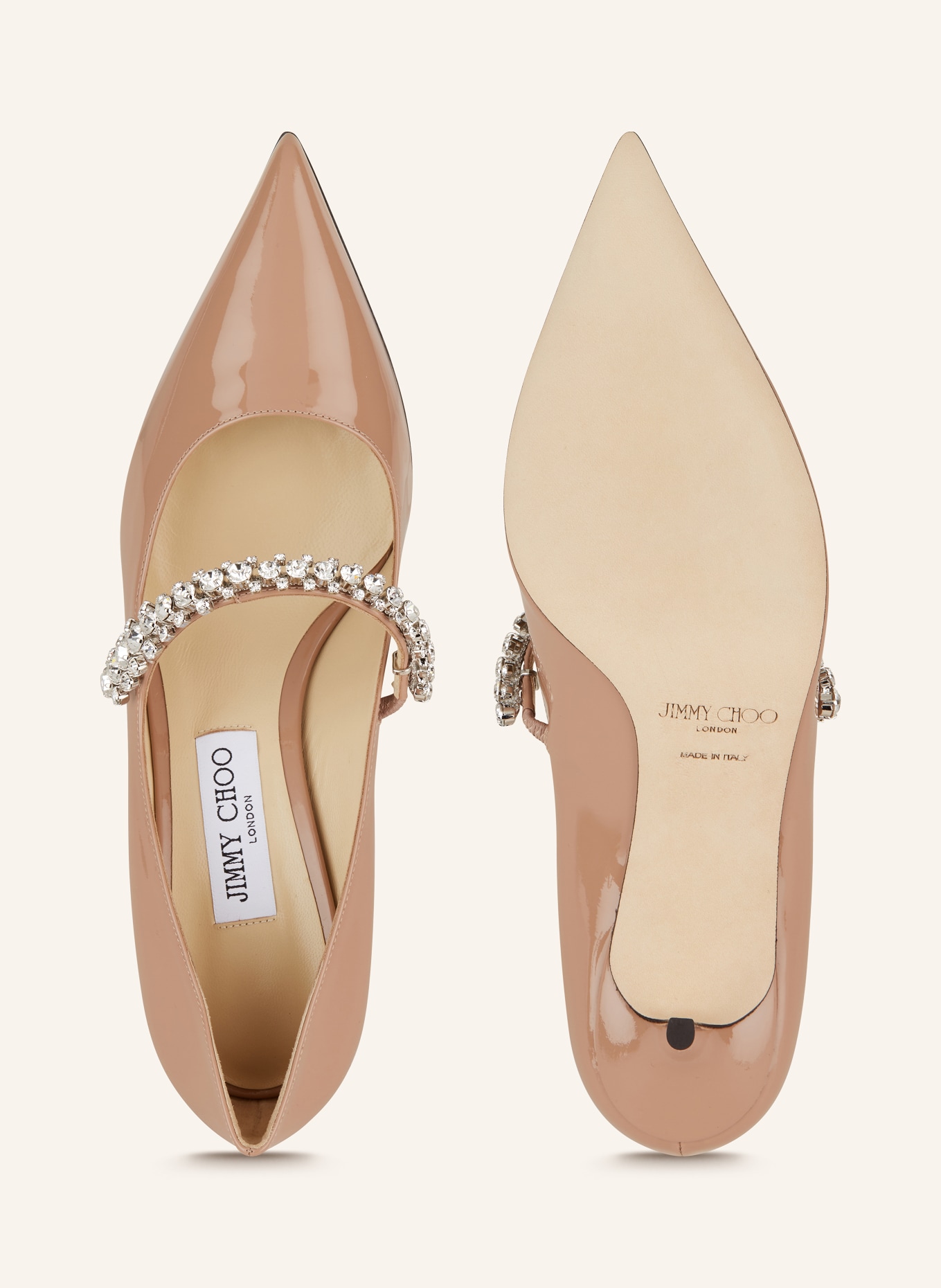 JIMMY CHOO Patent pumps BING 65 with decorative gems, Color: PINK (Image 5)