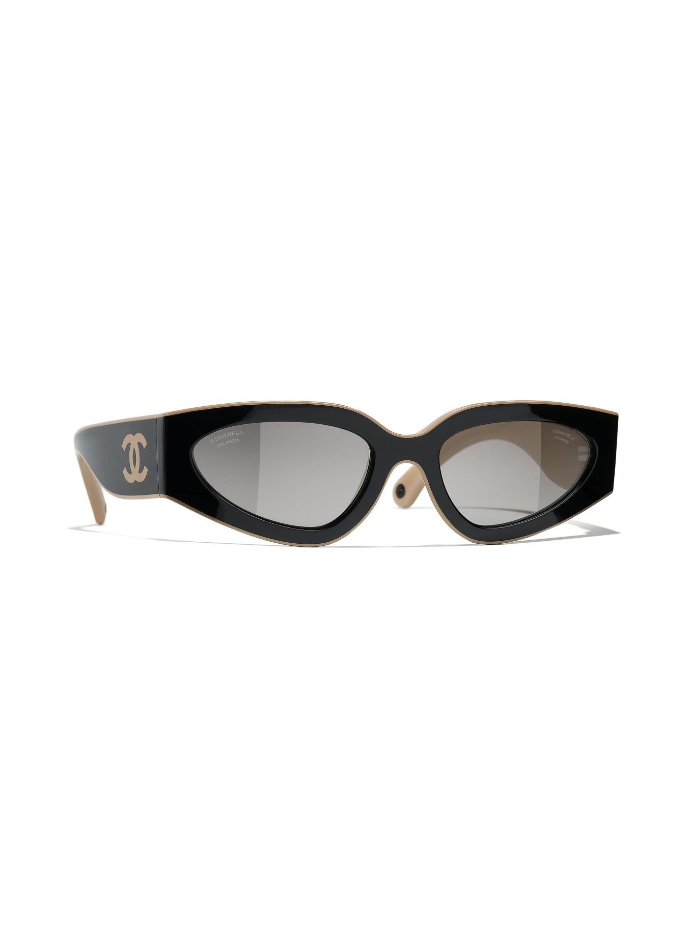 CHANEL Narrow sunglasses, Color: C534M3 - BLACK/ GRAY POLARIZED (Image 1)