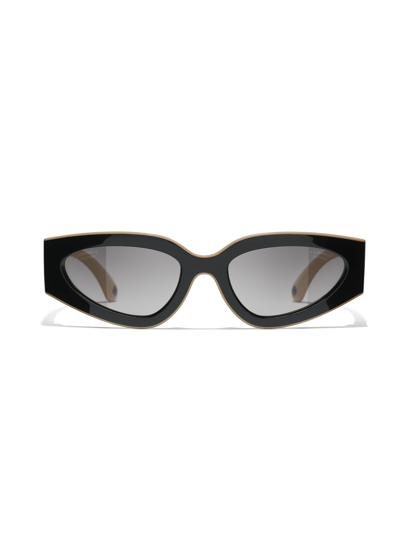 CHANEL Narrow sunglasses, Color: C534M3 - BLACK/ GRAY POLARIZED (Image 2)