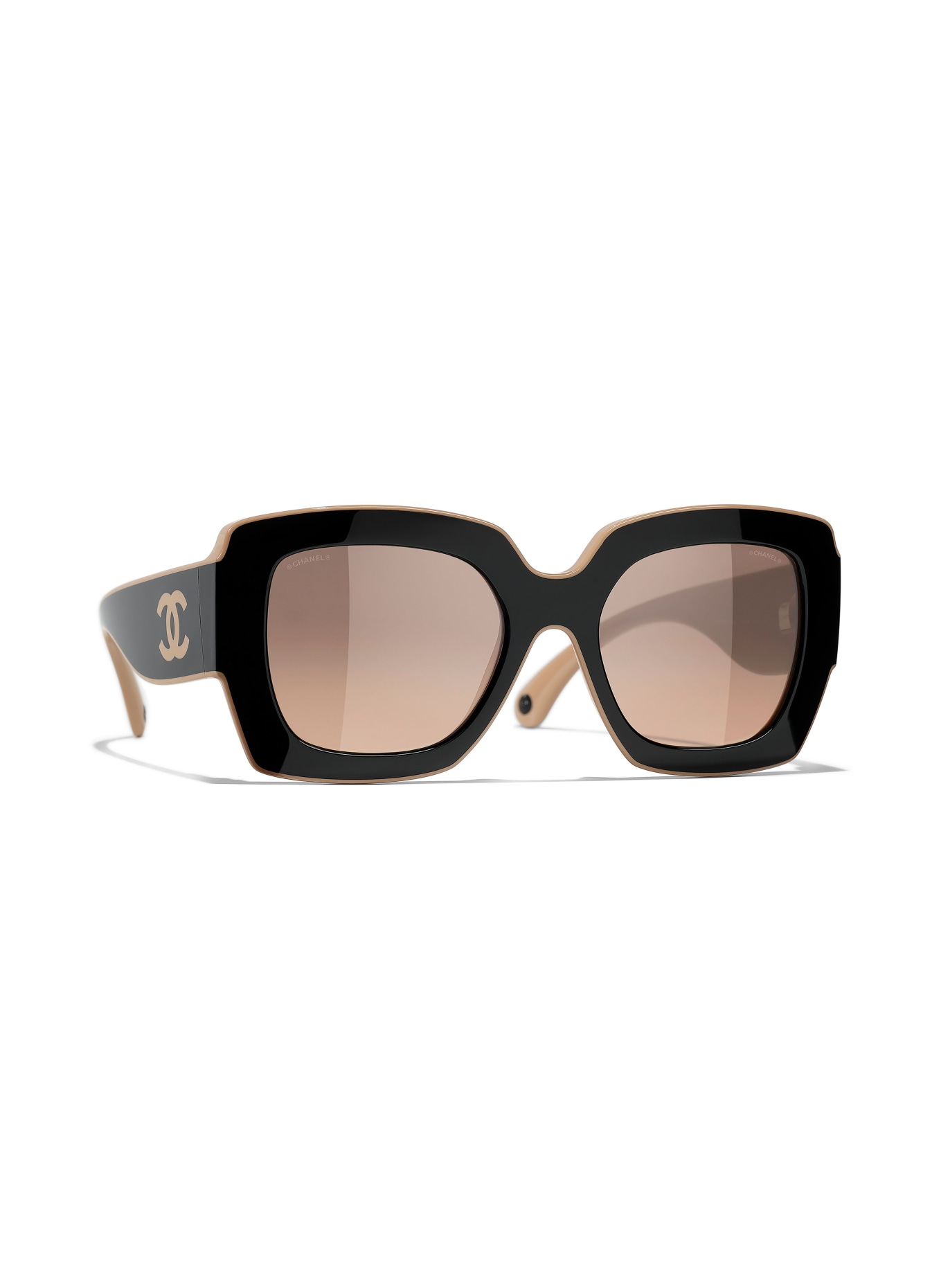 CHANEL Square sunglasses: C53443 - BLACK/ BROWN GRADIENT