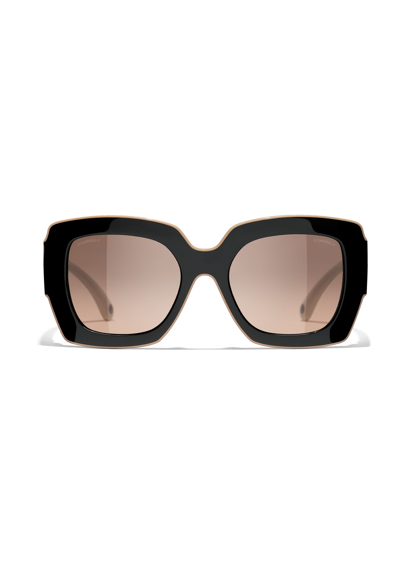 CHANEL Square sunglasses: C53443 - BLACK/ BROWN GRADIENT