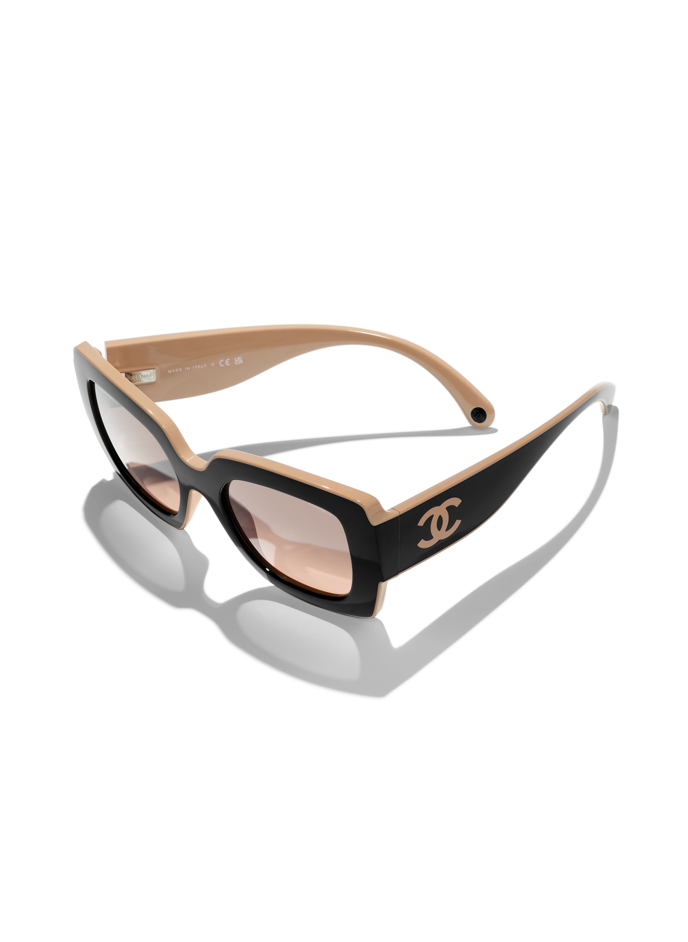 CHANEL Square sunglasses: C53443 - BLACK/ BROWN GRADIENT
