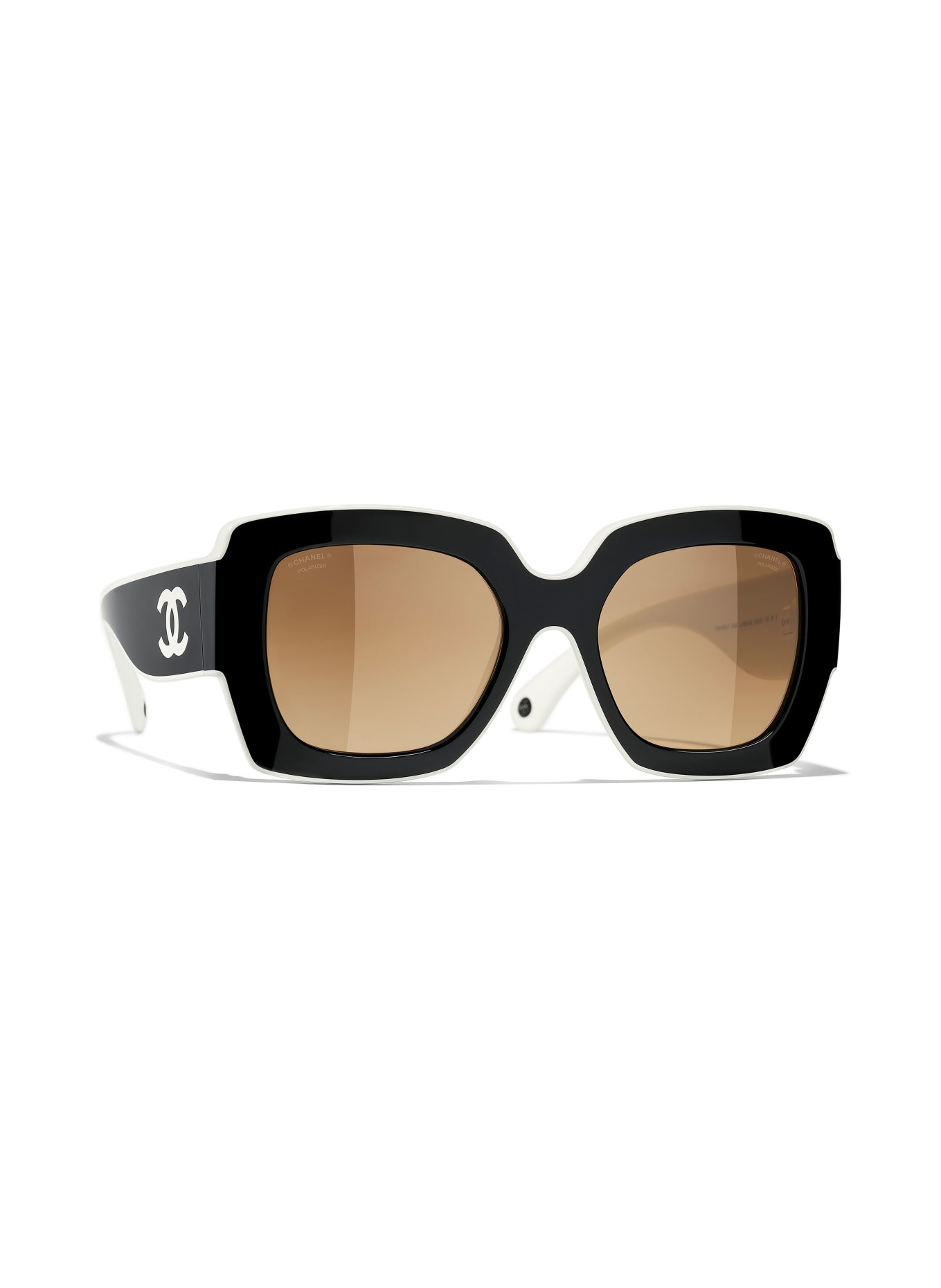 CHANEL Square sunglasses, Color: 1656M2 - BLACK/ BROWN POLARIZED (Image 1)