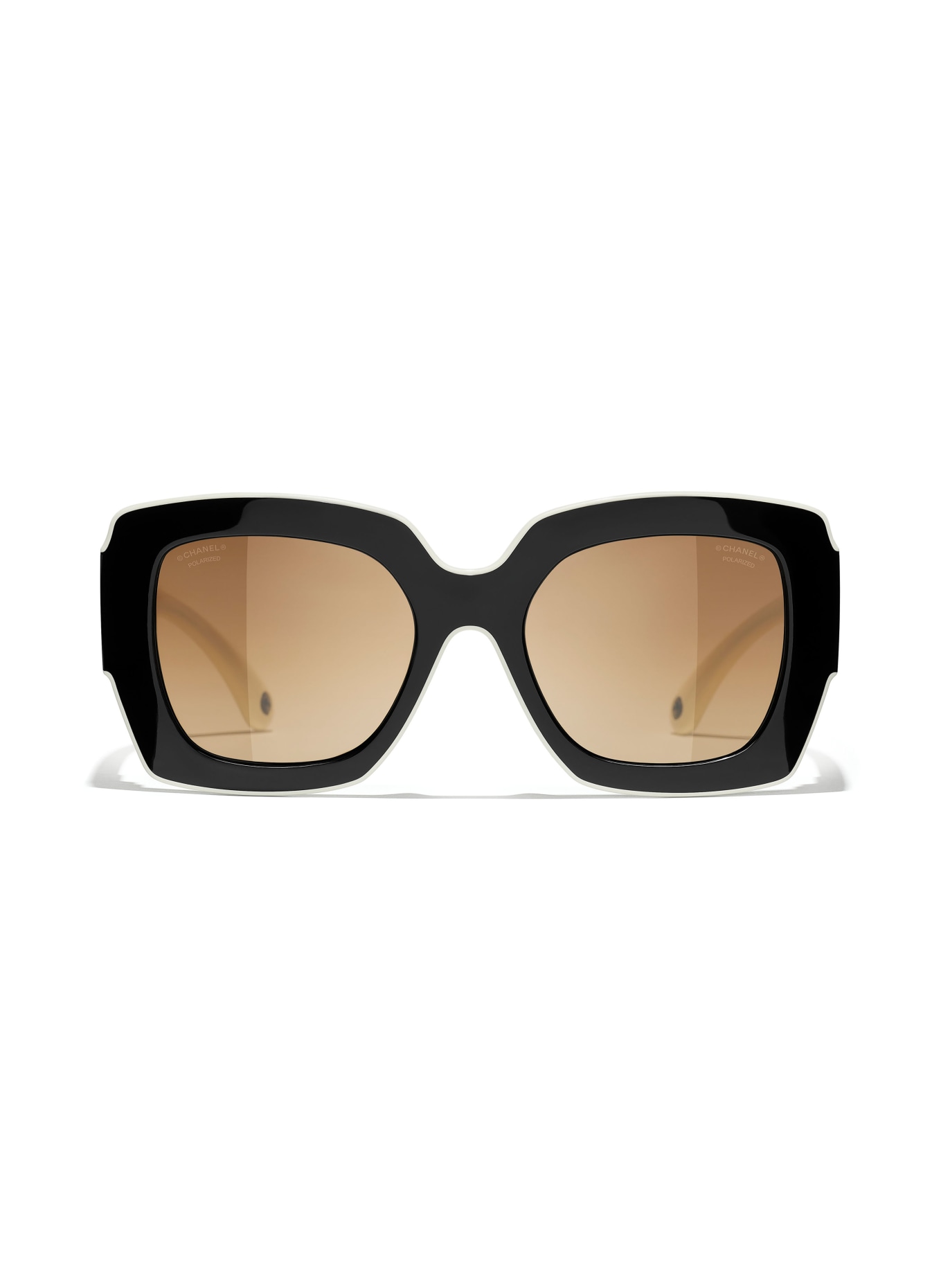 CHANEL Square sunglasses, Color: 1656M2 - BLACK/ BROWN POLARIZED (Image 2)